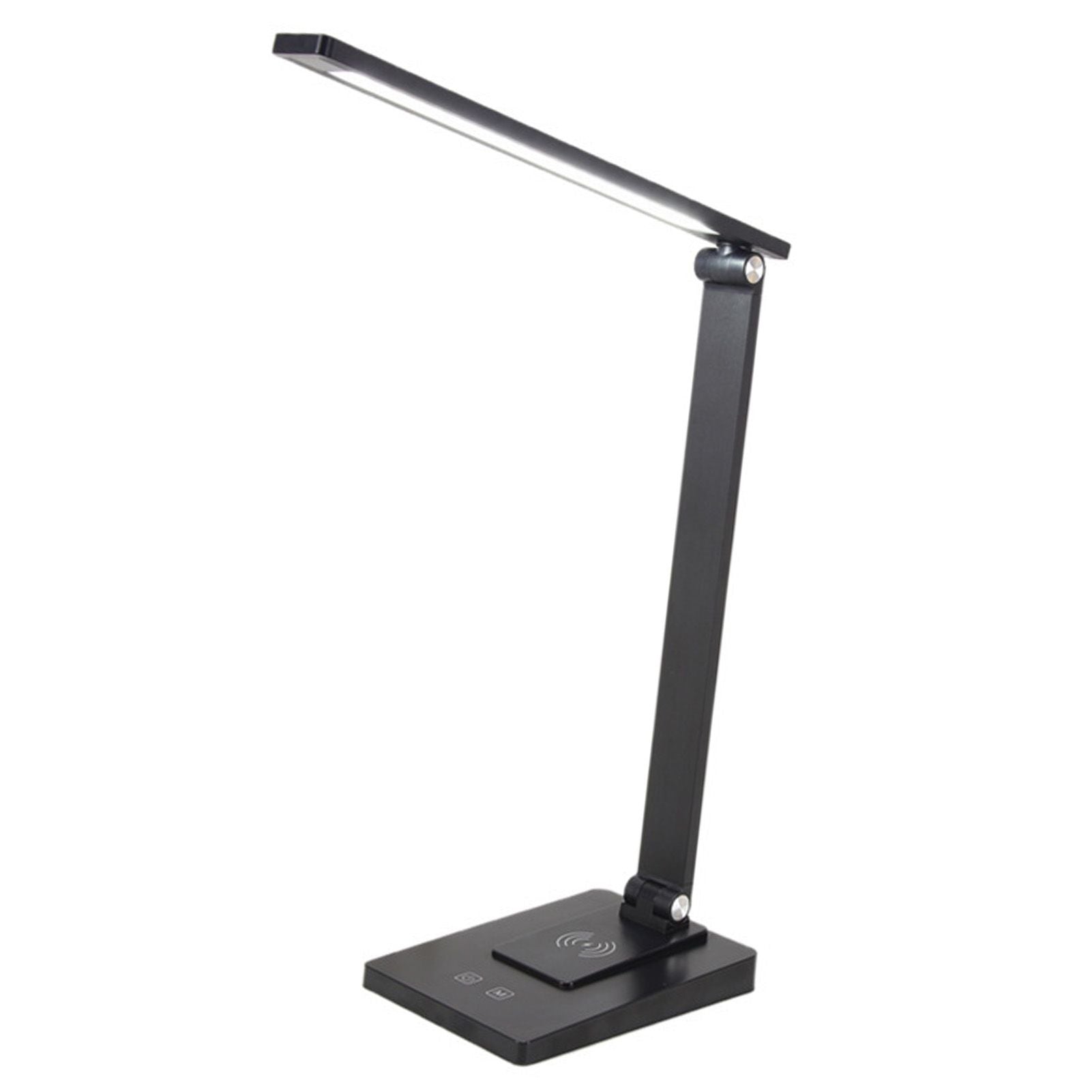 LED Desk Lamp with 3 Levels Brightness Eye Caring Office Reading Lamp Foldable Table Desk Lamp USB Wireless Charging Plug in Version