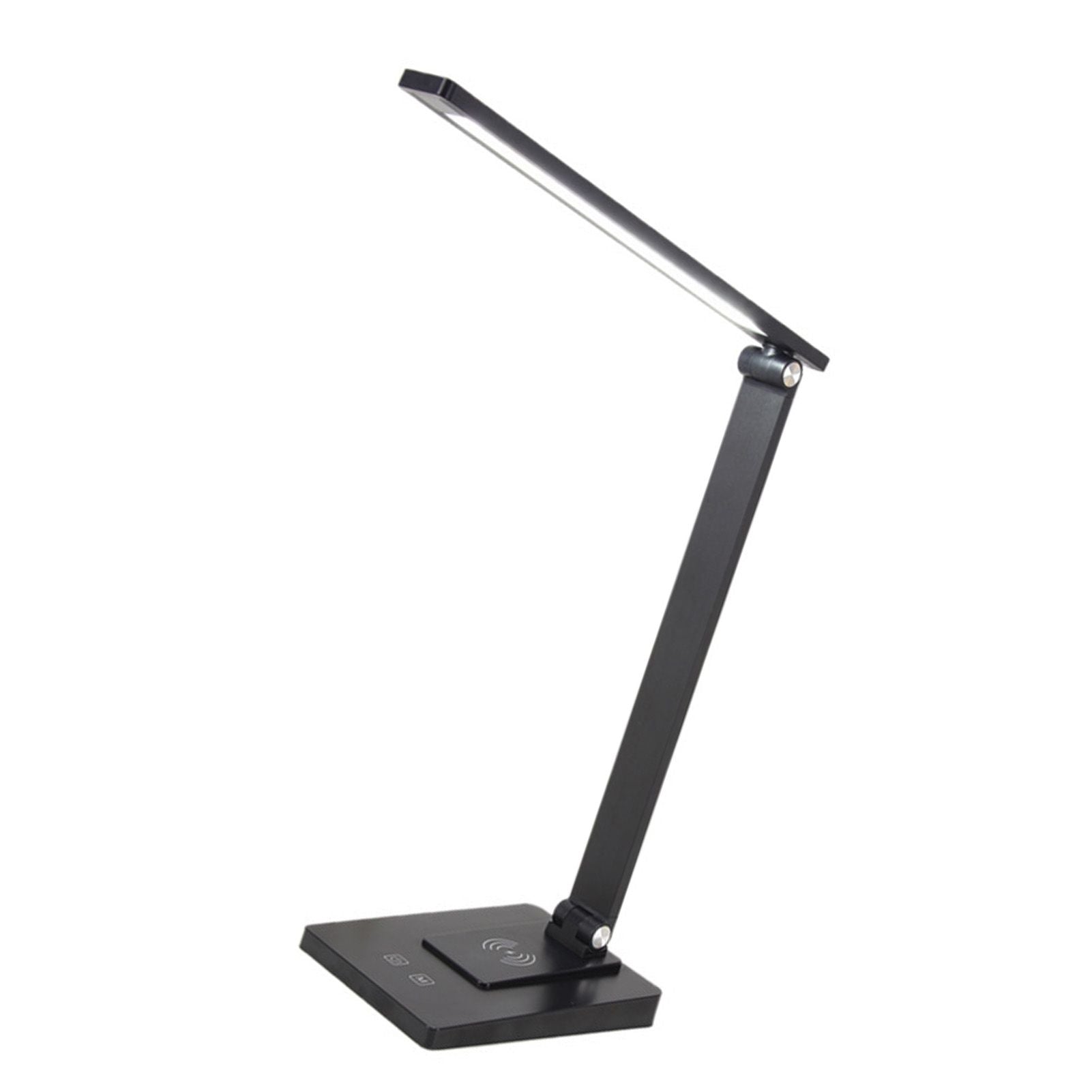 LED Desk Lamp with 3 Levels Brightness Eye Caring Office Reading Lamp Foldable Table Desk Lamp USB Wireless Charging Plug in Version
