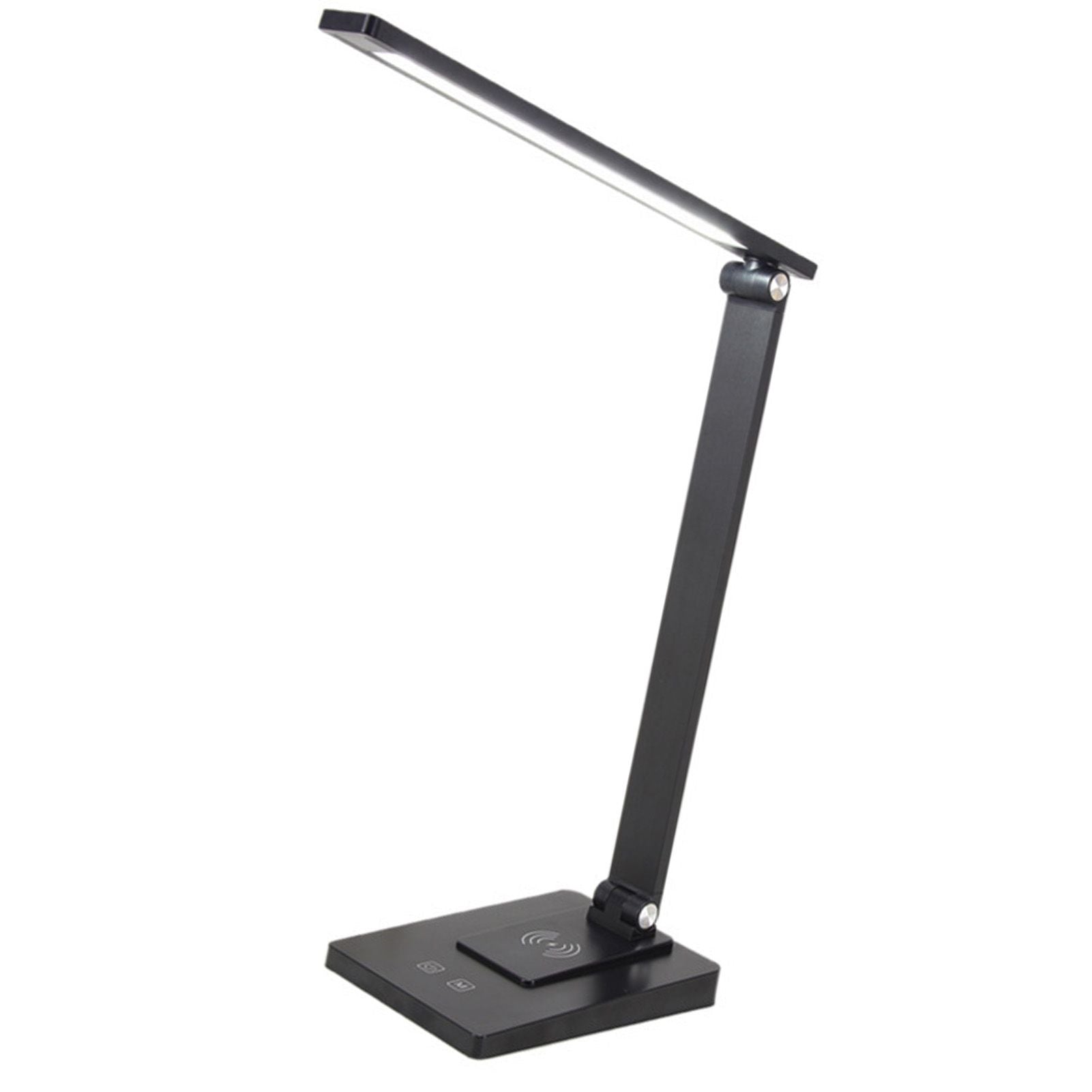 LED Desk Lamp with 3 Levels Brightness Eye Caring Office Reading Lamp Foldable Table Desk Lamp USB Wireless Charging Plug in Version