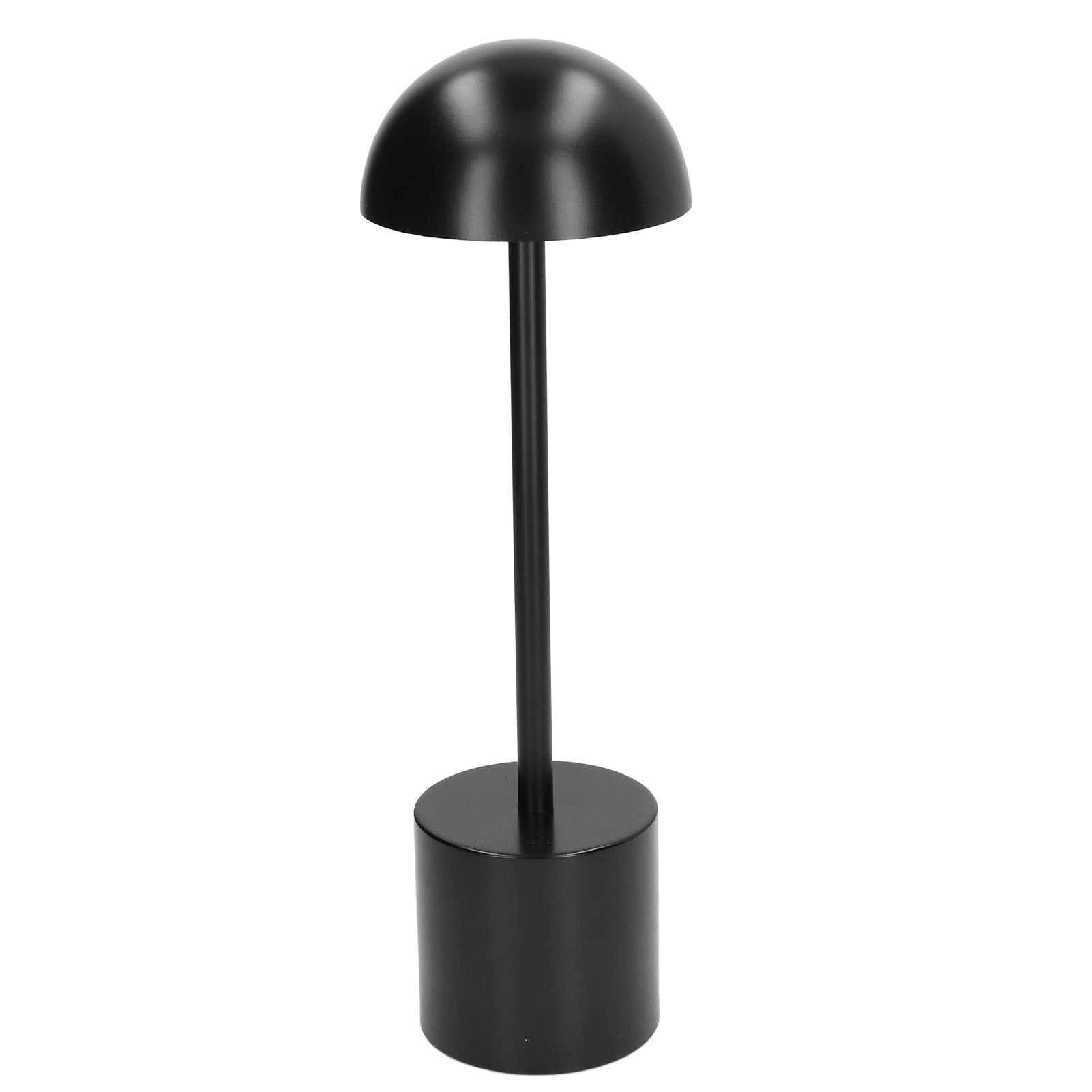 Cordless Table Lamp 2000mAh Rechargeable LED 3 Color Dimming USB Desk Lamp for Home Livingroom Restaurant Black