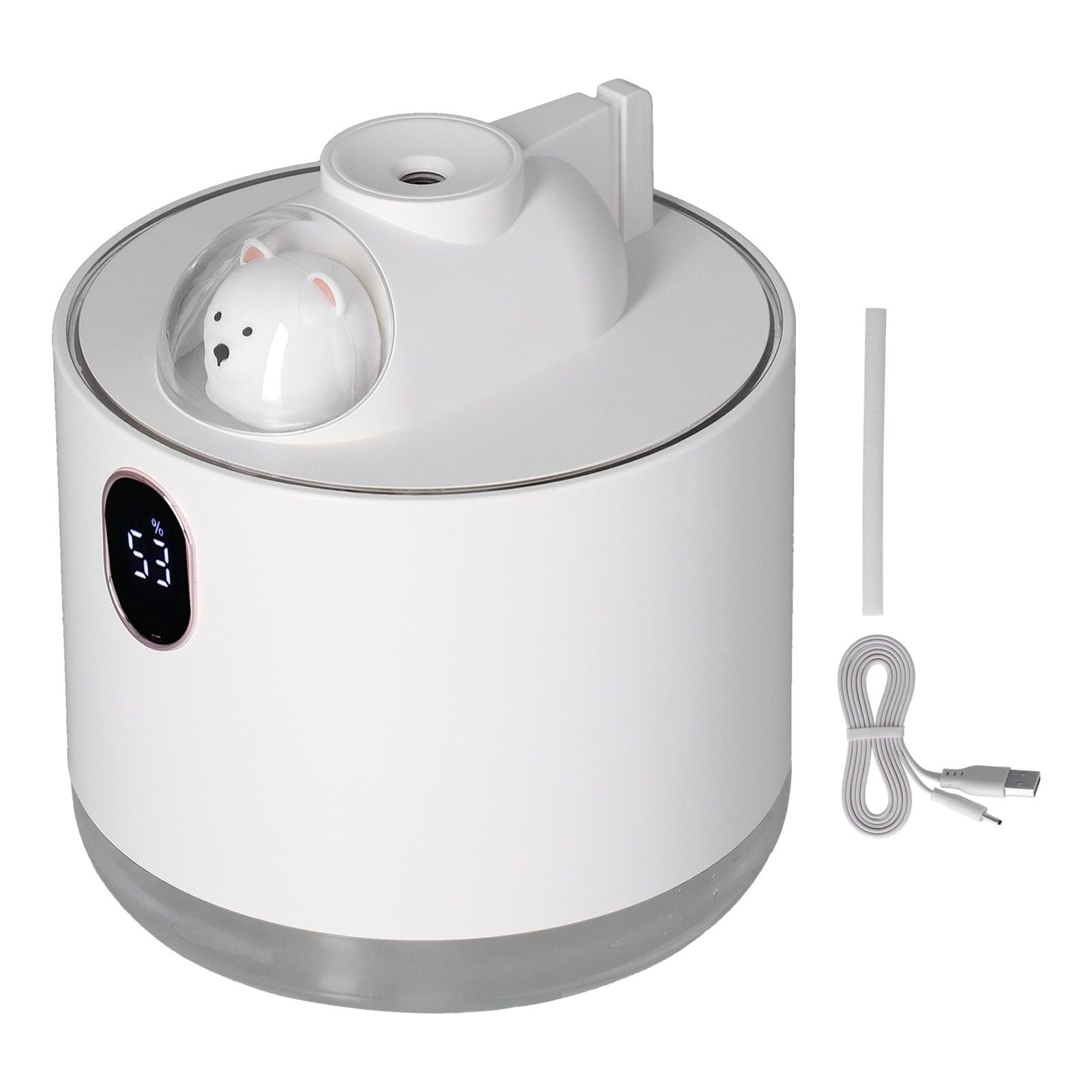 500ml Large Capacity Humidifier Spacecraft Night Light USB Charging Car Humidifier for HomeWhite