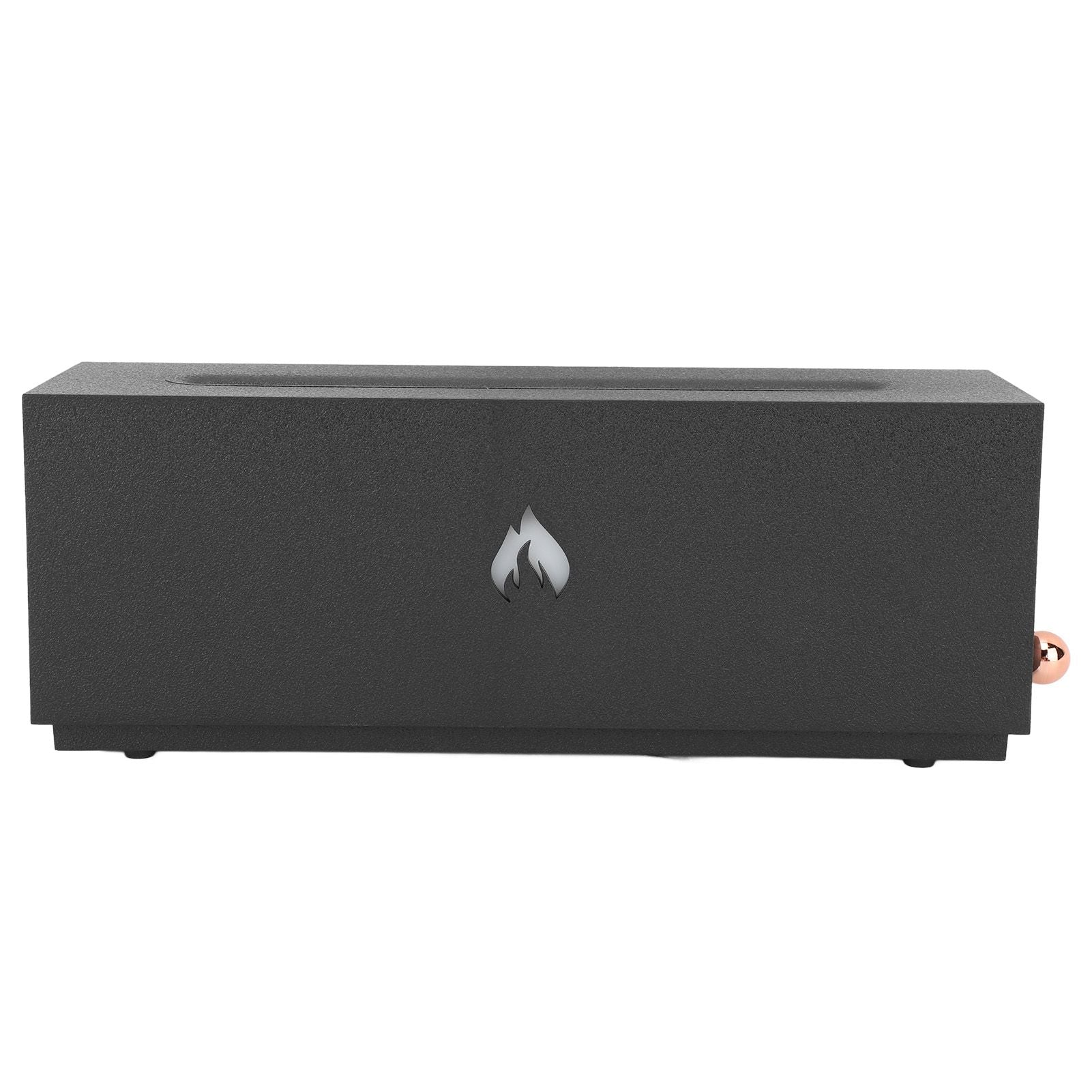 Flame Air Diffuser 3D Fireplace Appearance Multi Colored Fire Automatic Power Off Protection 320ml Silent Flame Mist Air Humidifier for Bedroom Office Black