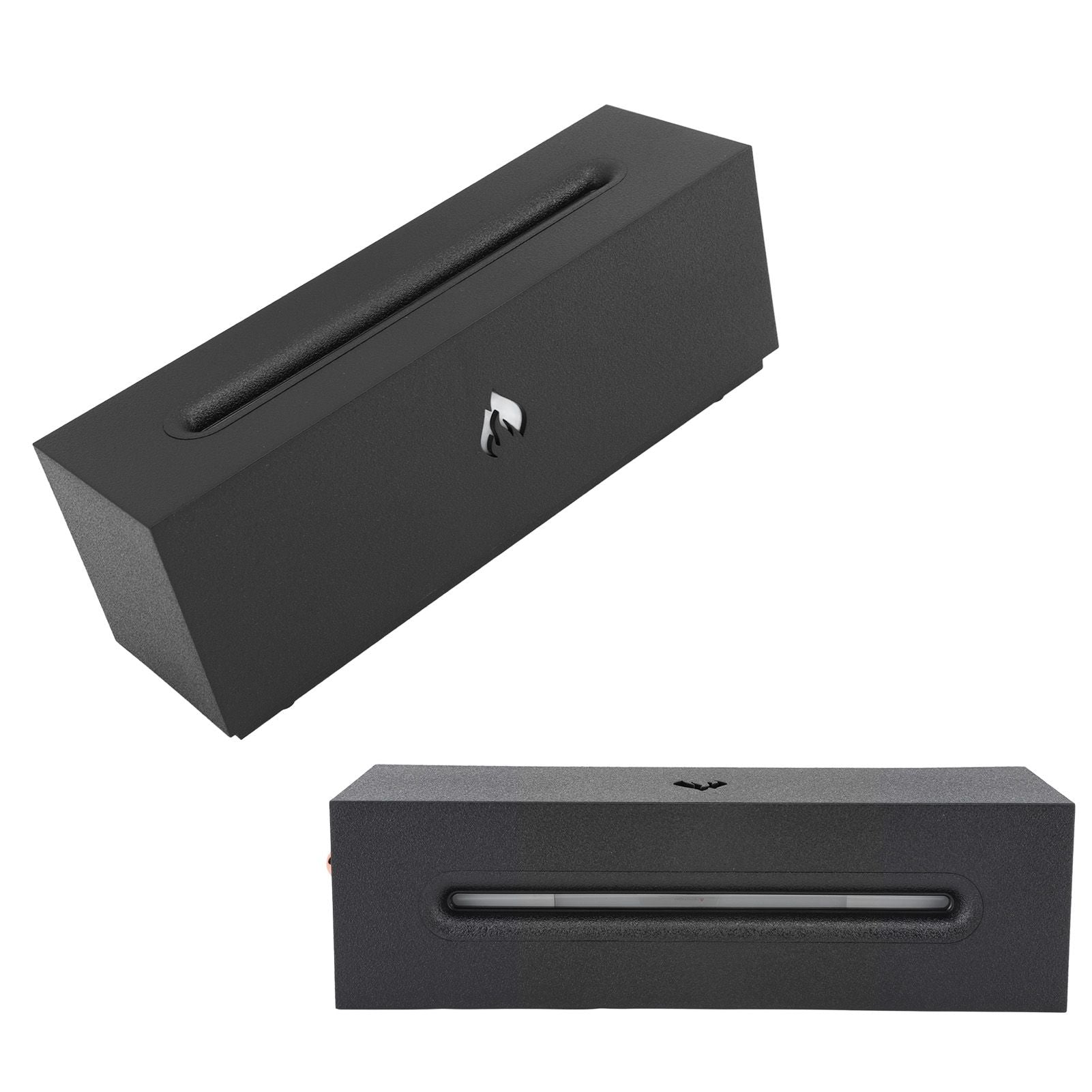 Flame Air Diffuser 3D Fireplace Appearance Multi Colored Fire Automatic Power Off Protection 320ml Silent Flame Mist Air Humidifier for Bedroom Office Black