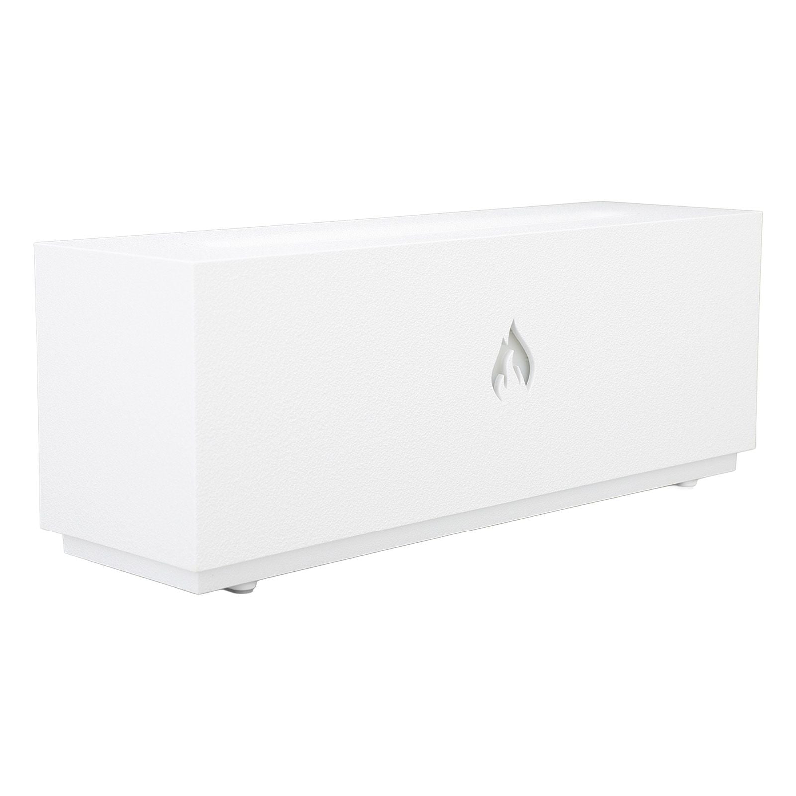 Flame Air Diffuser 3D Fireplace Appearance Multi Colored Fire Automatic Power Off Protection 320ml Silent Flame Mist Air Humidifier for Bedroom Office White