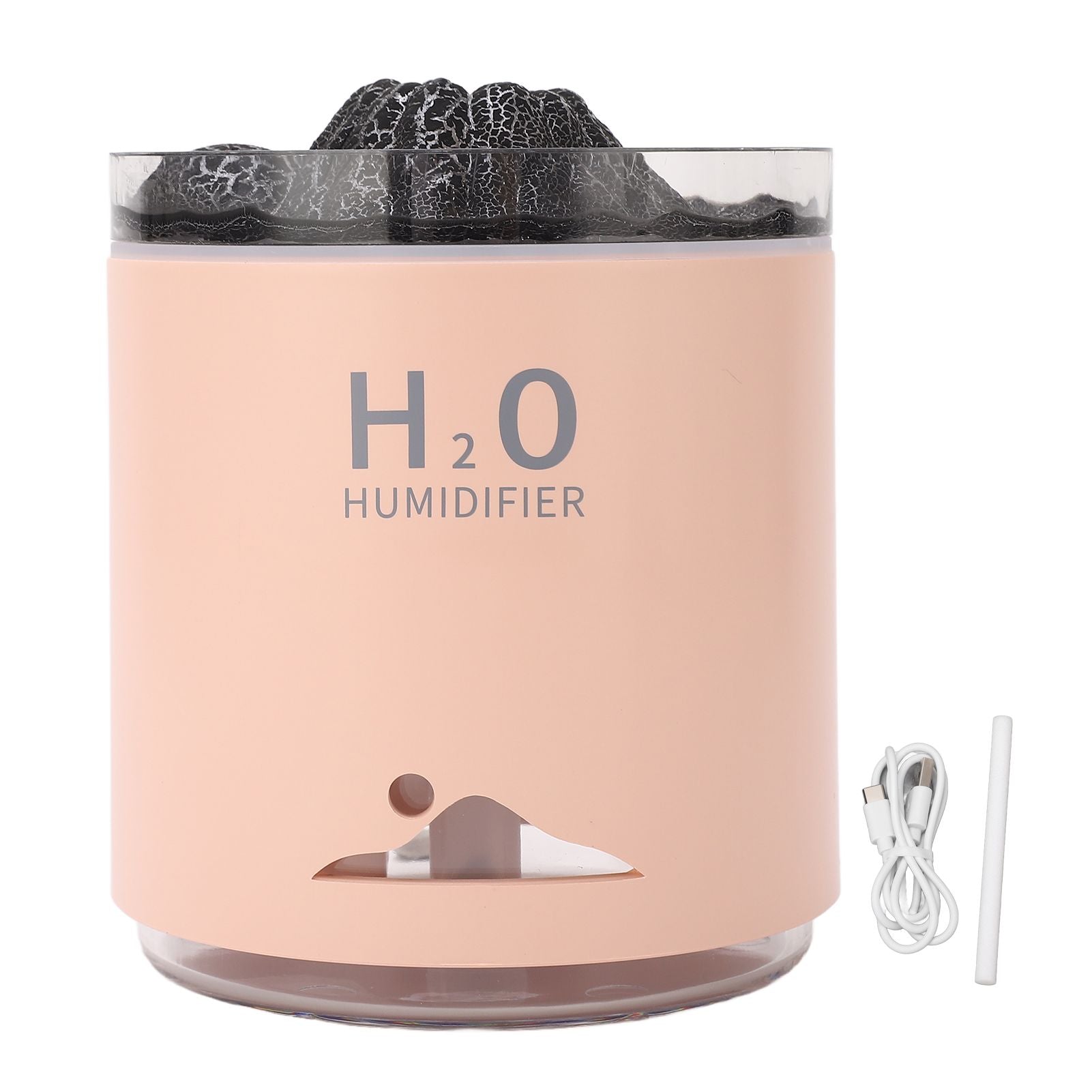 Essential Oil Diffuser Large Capacity Colorful Volcano Appearance Night Light Aromatherapy Oil Humidity Diffuser Pink