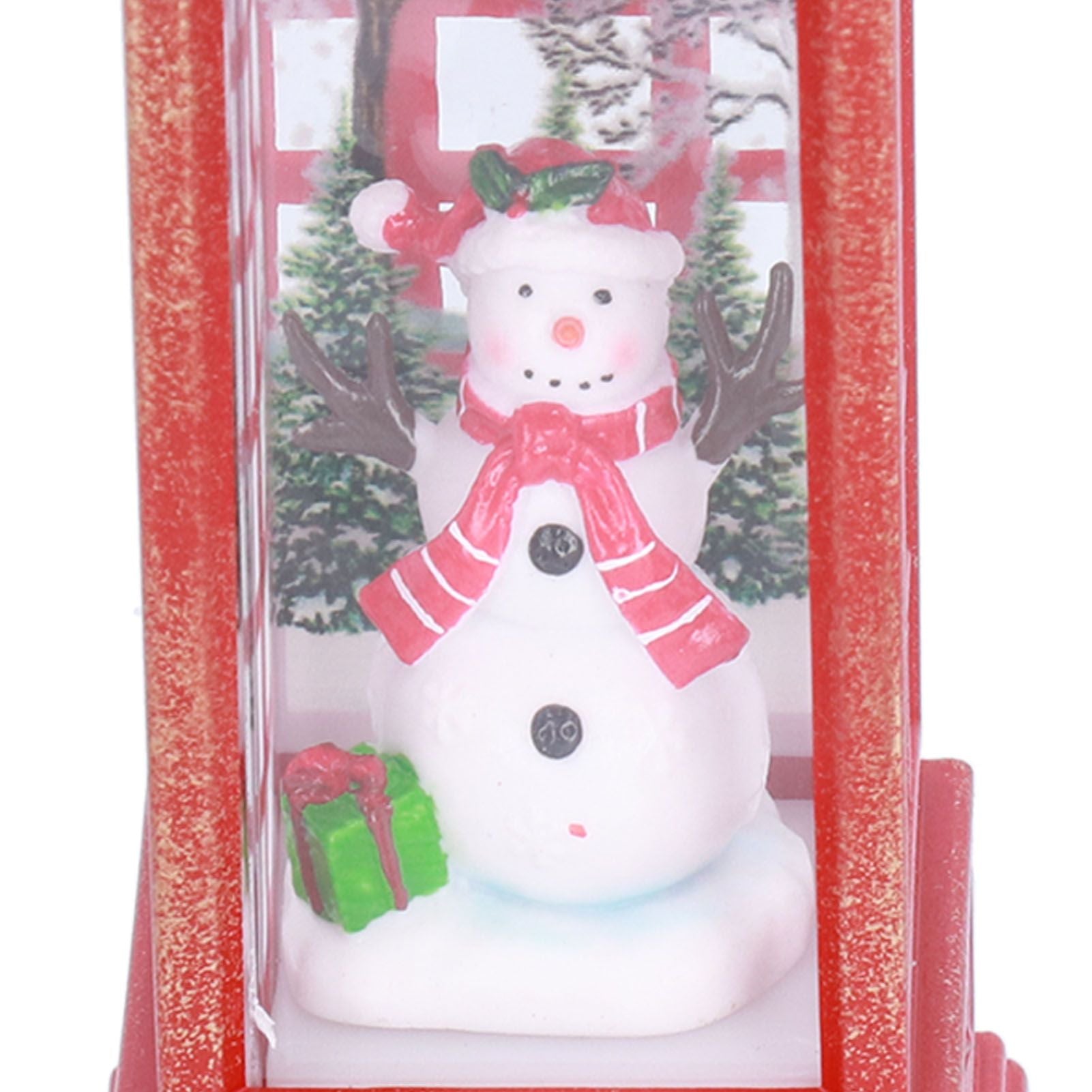 Christmas Decorations Telephone Booth Decoration Night Light Home Decoration Luminous Decoration GiftSnowman