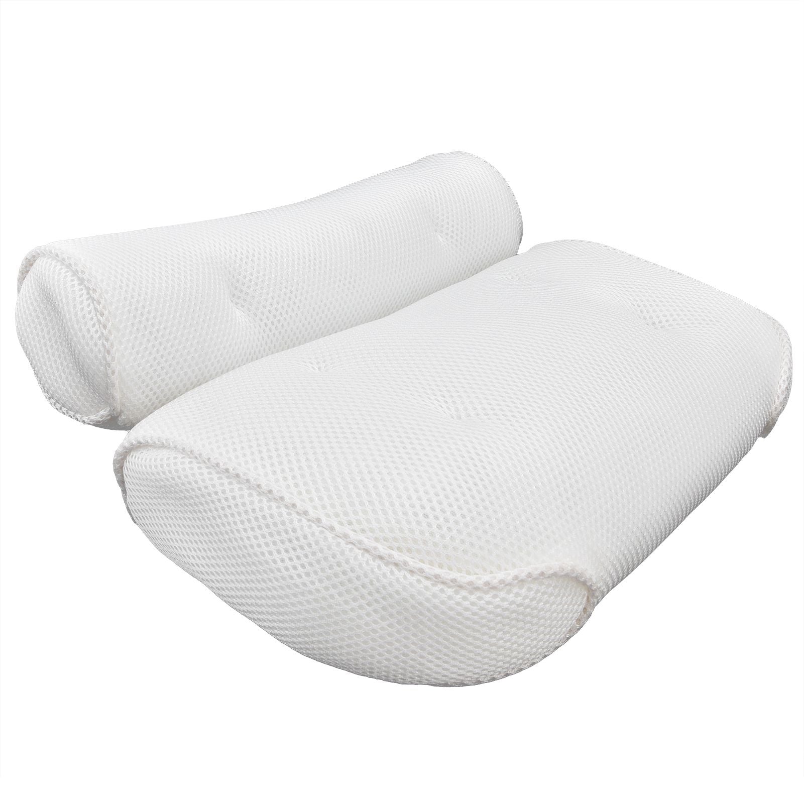 Mesh Bathroom Pillow Soft Comfortable Suction Cup Pillow Bath Tub Pillow for Shower Room