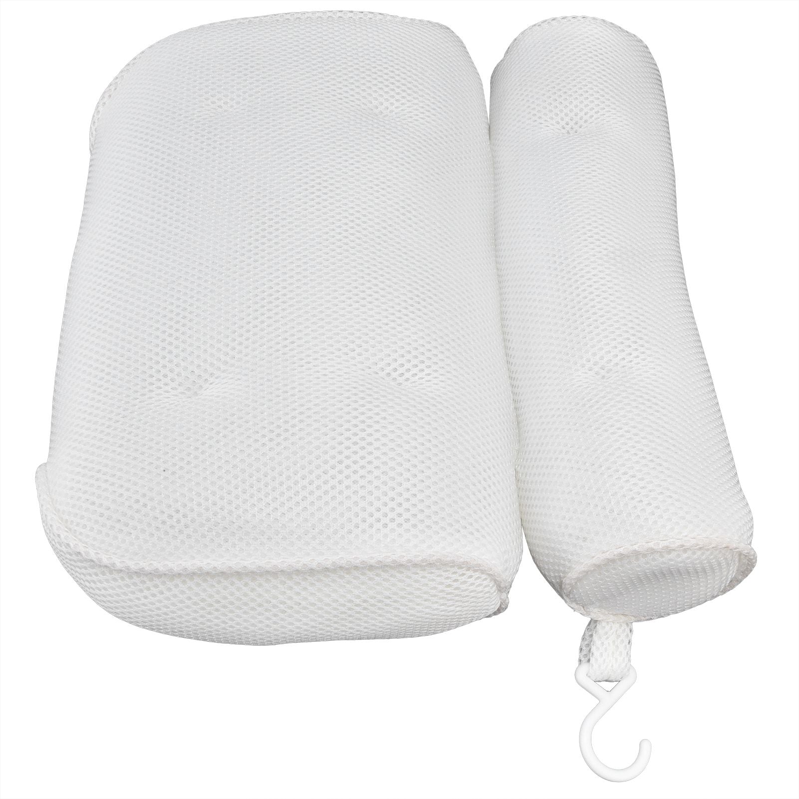 Mesh Bathroom Pillow Soft Comfortable Suction Cup Pillow Bath Tub Pillow for Shower Room