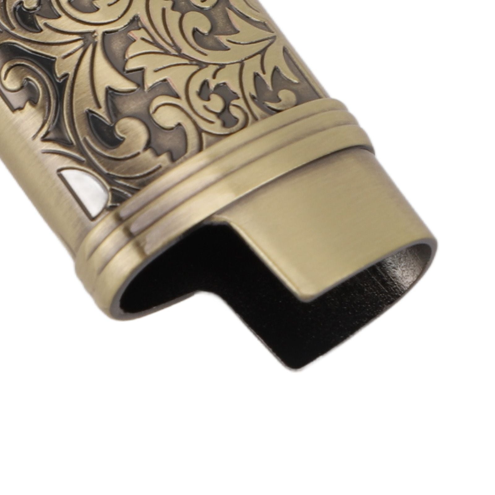 2PCS Lighter Case Cover Vintage Style Floral Stamped Zinc Alloy Shell for Lighter Protection Bronze