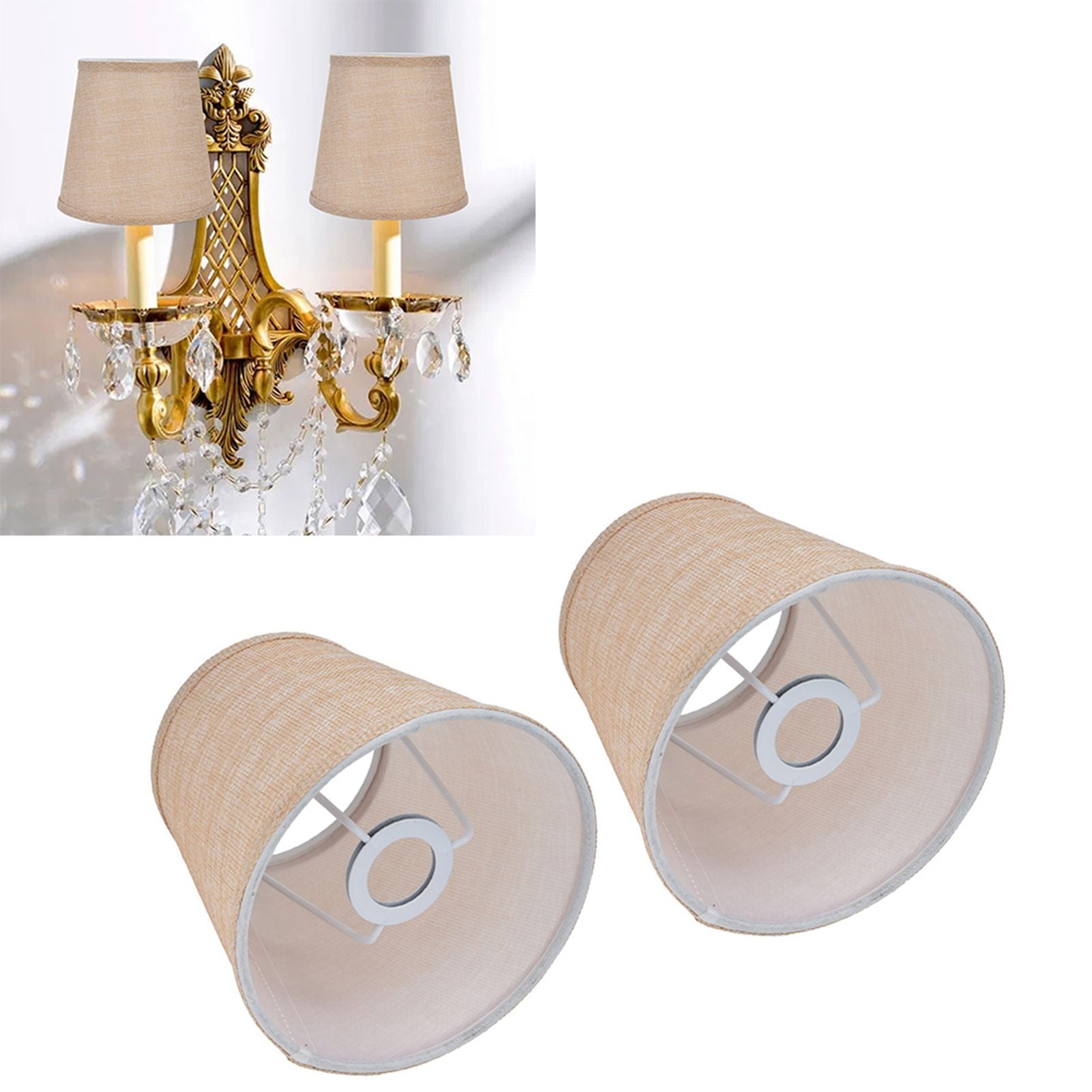 2Pcs Modern Lampshade Home European Style E14 Lamp Shade for Table Lamps Floor Lamps Chandeliers