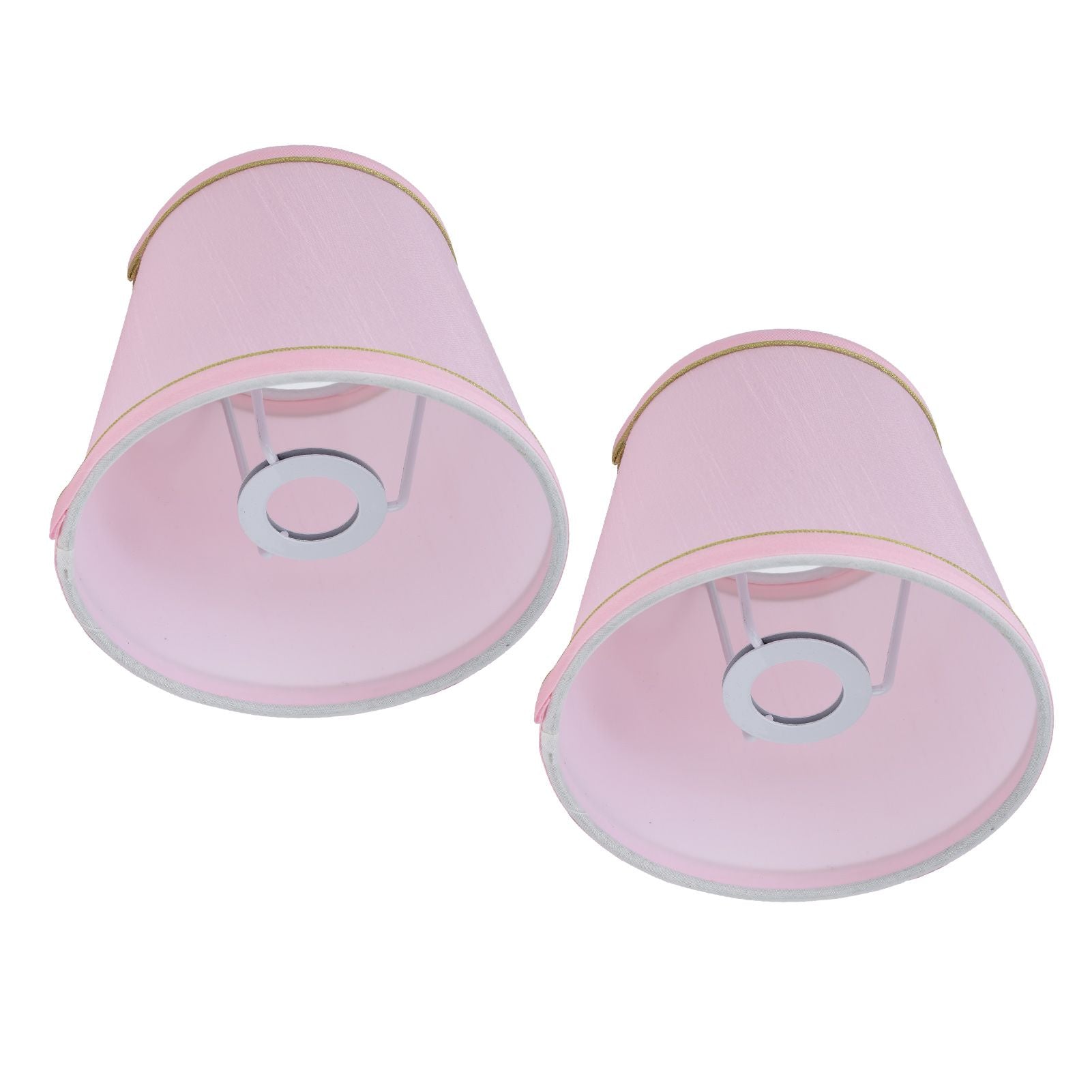 2PCS European Style E14 Lamp Shade Pink Lampshade for Chandelier Table Wall Lamps Home Decoration