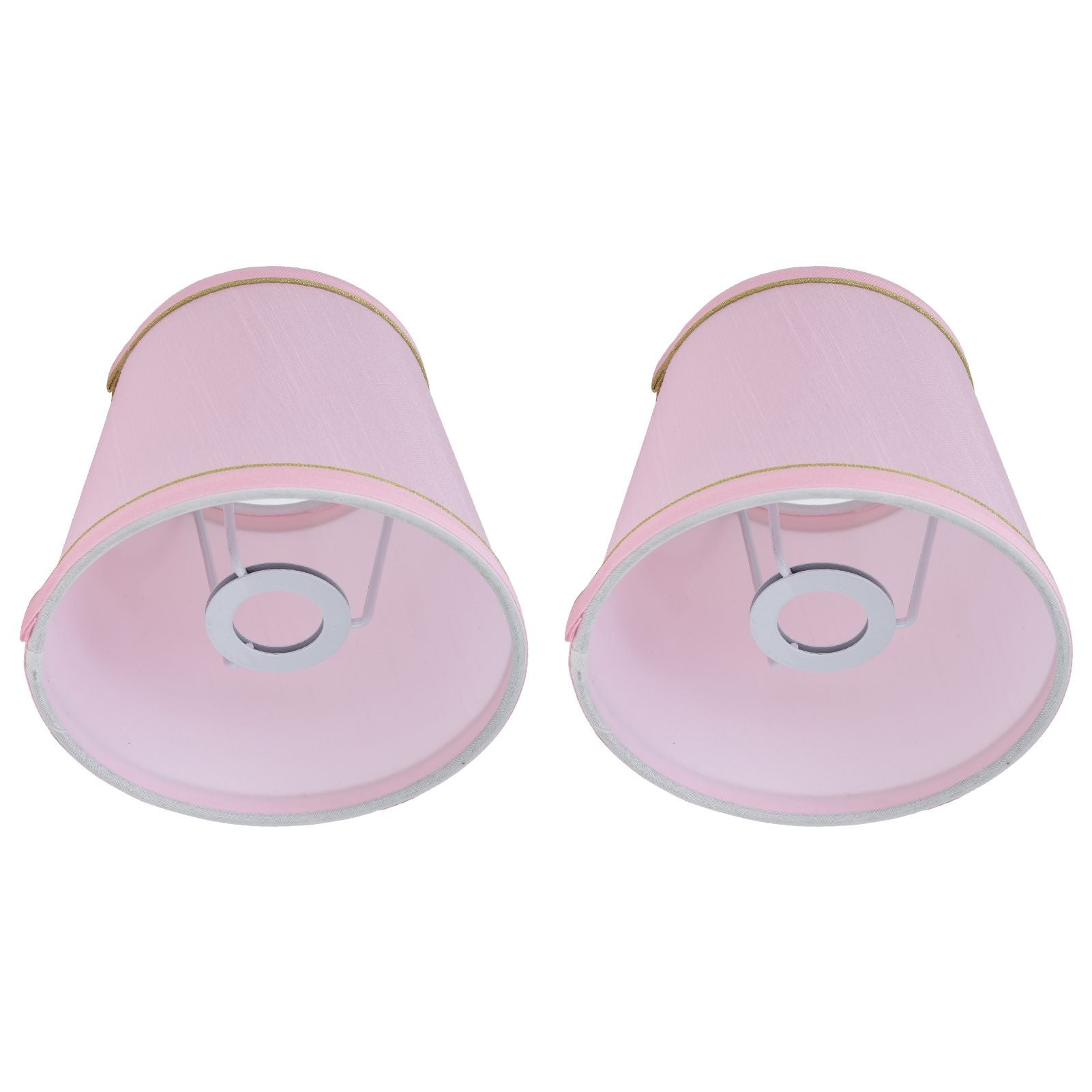2PCS European Style E14 Lamp Shade Pink Lampshade for Chandelier Table Wall Lamps Home Decoration