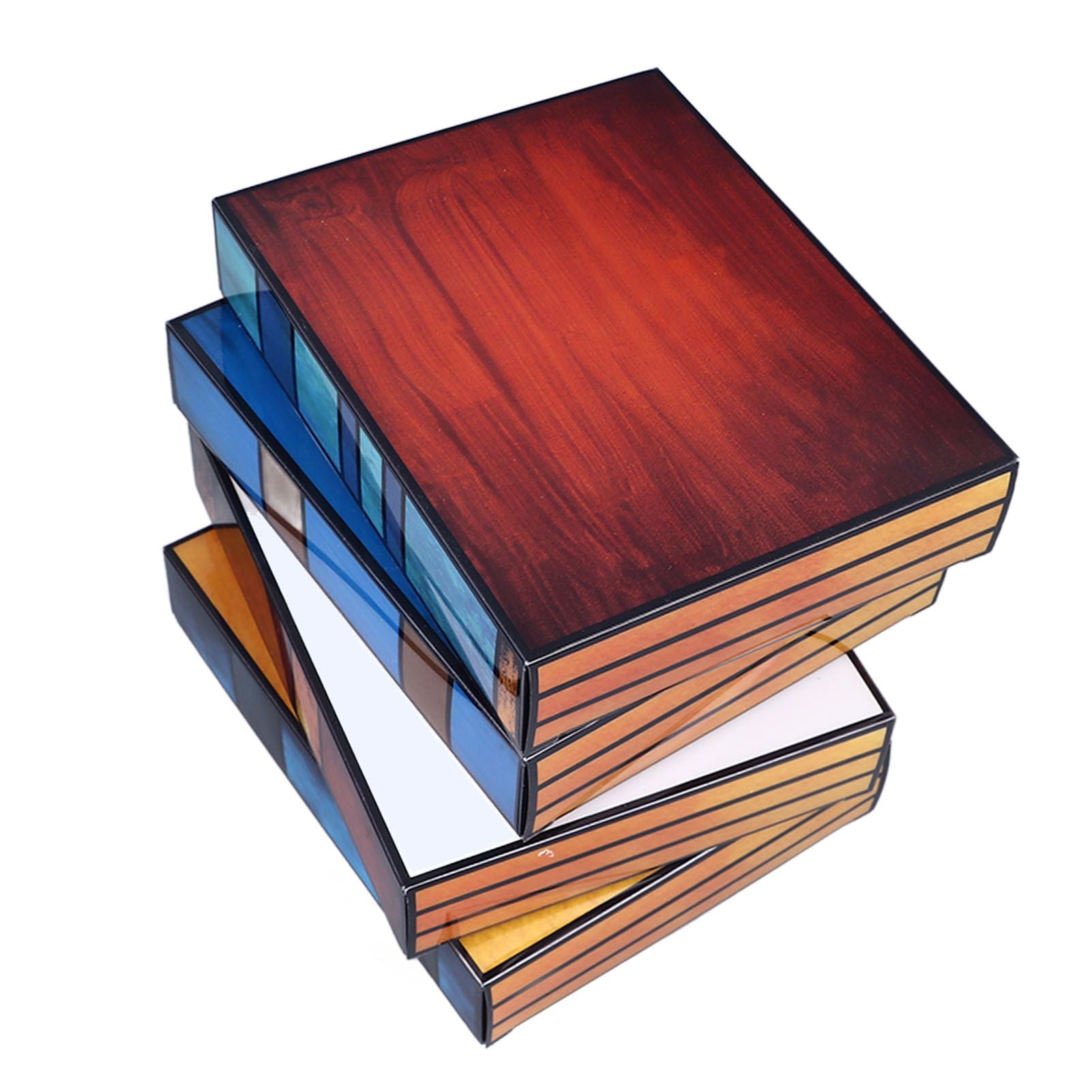 Stacked Books Lamp Colorful PVC Vintage Books Table Lamp Nightstand Reading Desk Lamp for Home Bedside Decor