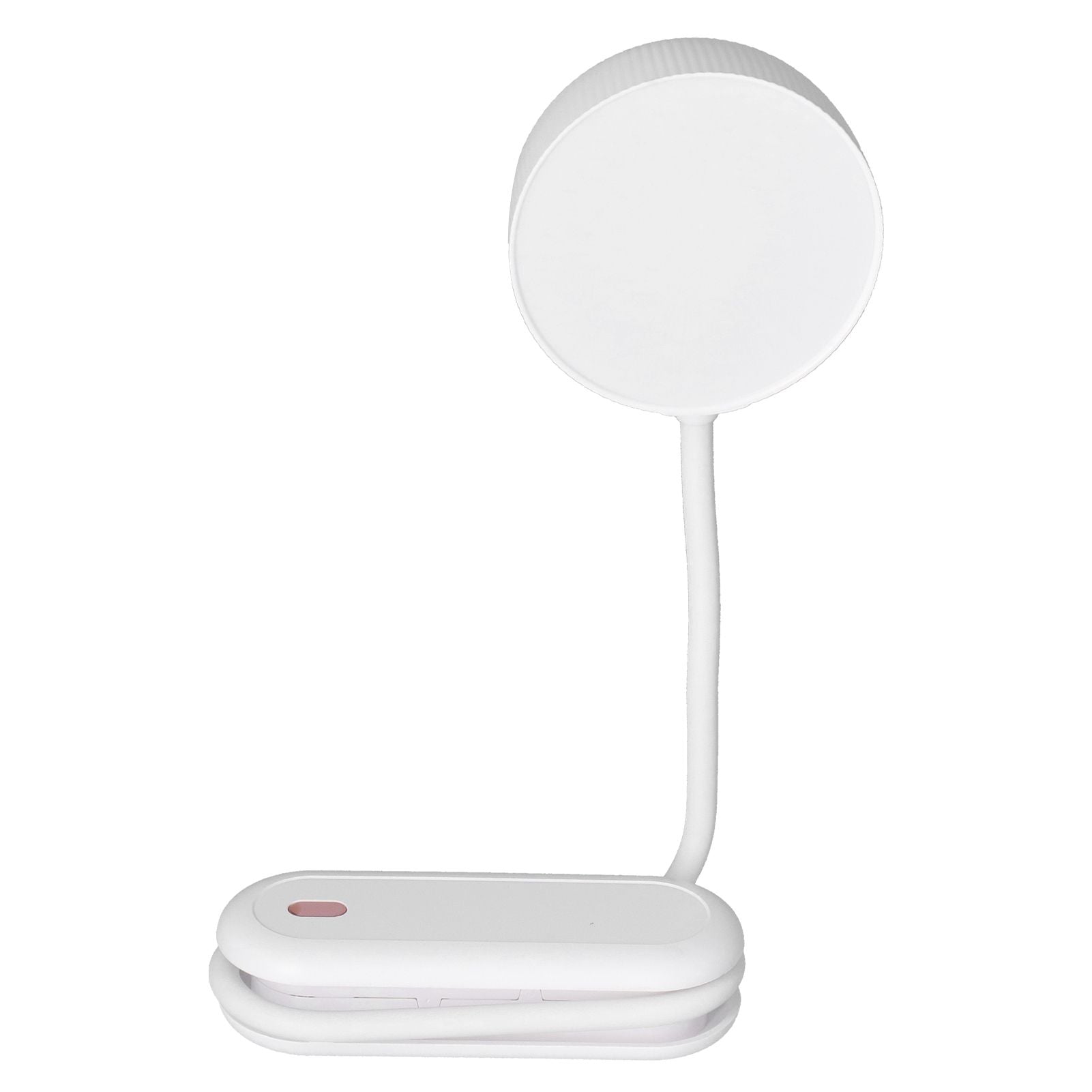 LED Desk Lamp with Gooseneck Night Light 3 Color Stepless Dimming Foldable Eye Protection Lamp USB ChargingWhite