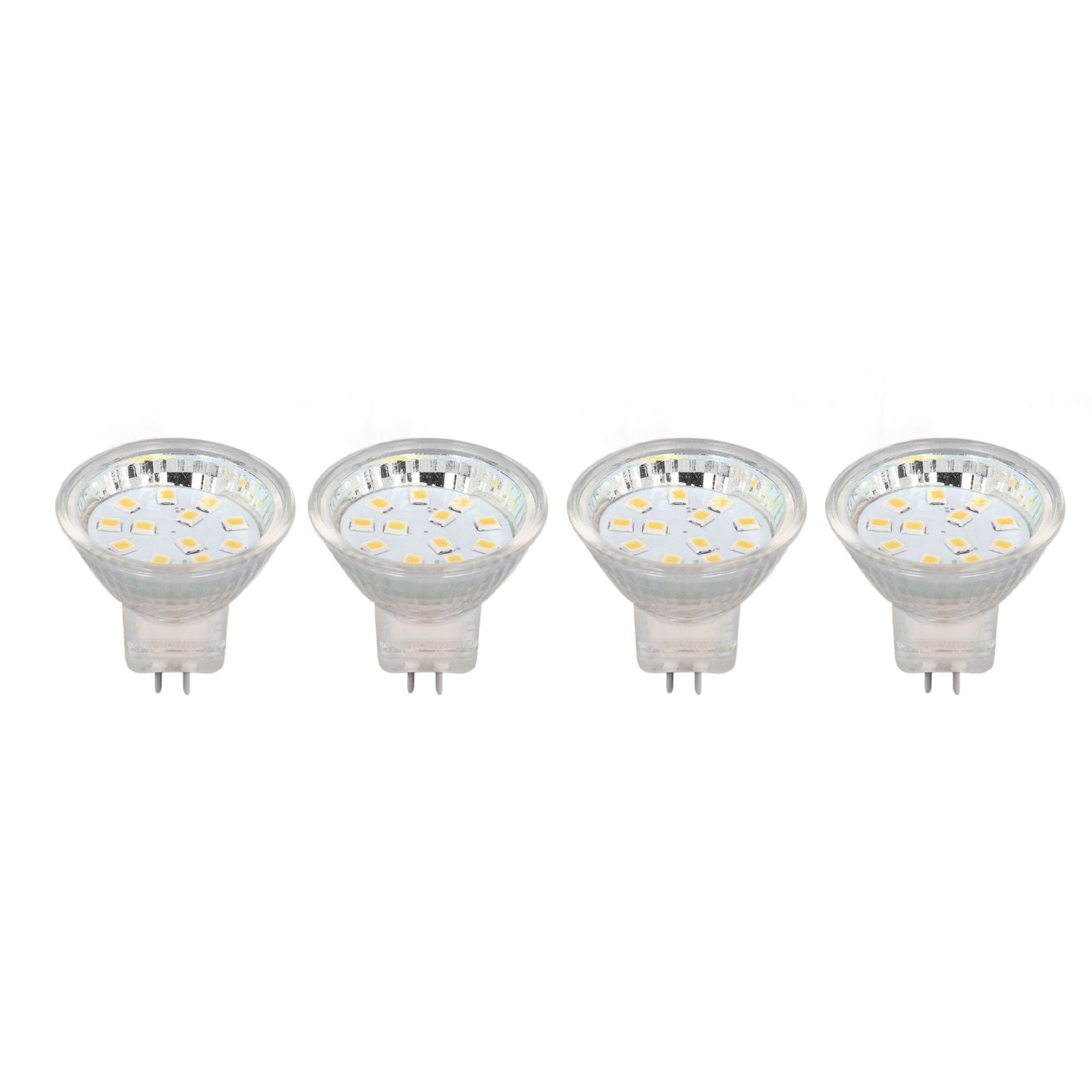 4PCS MR11 12LED Light Bulb 2W 300LM Spot Light Bulb Double Pin Base Landscape Light BulbWarm White 3000K