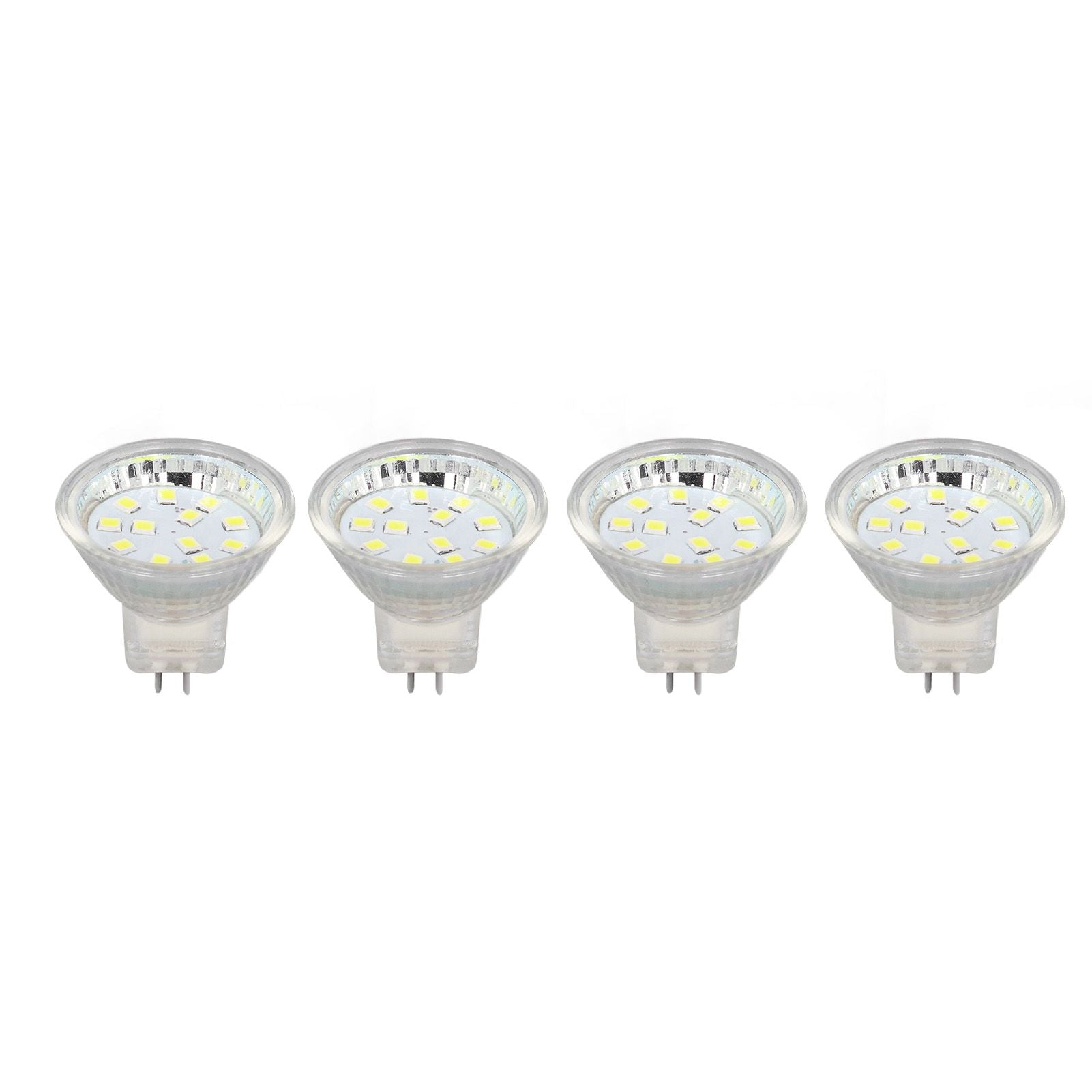 4PCS MR11 12LED Light Bulb 2W 300LM Spot Light Bulb Double Pin Base Landscape Light BulbCold White 6000K
