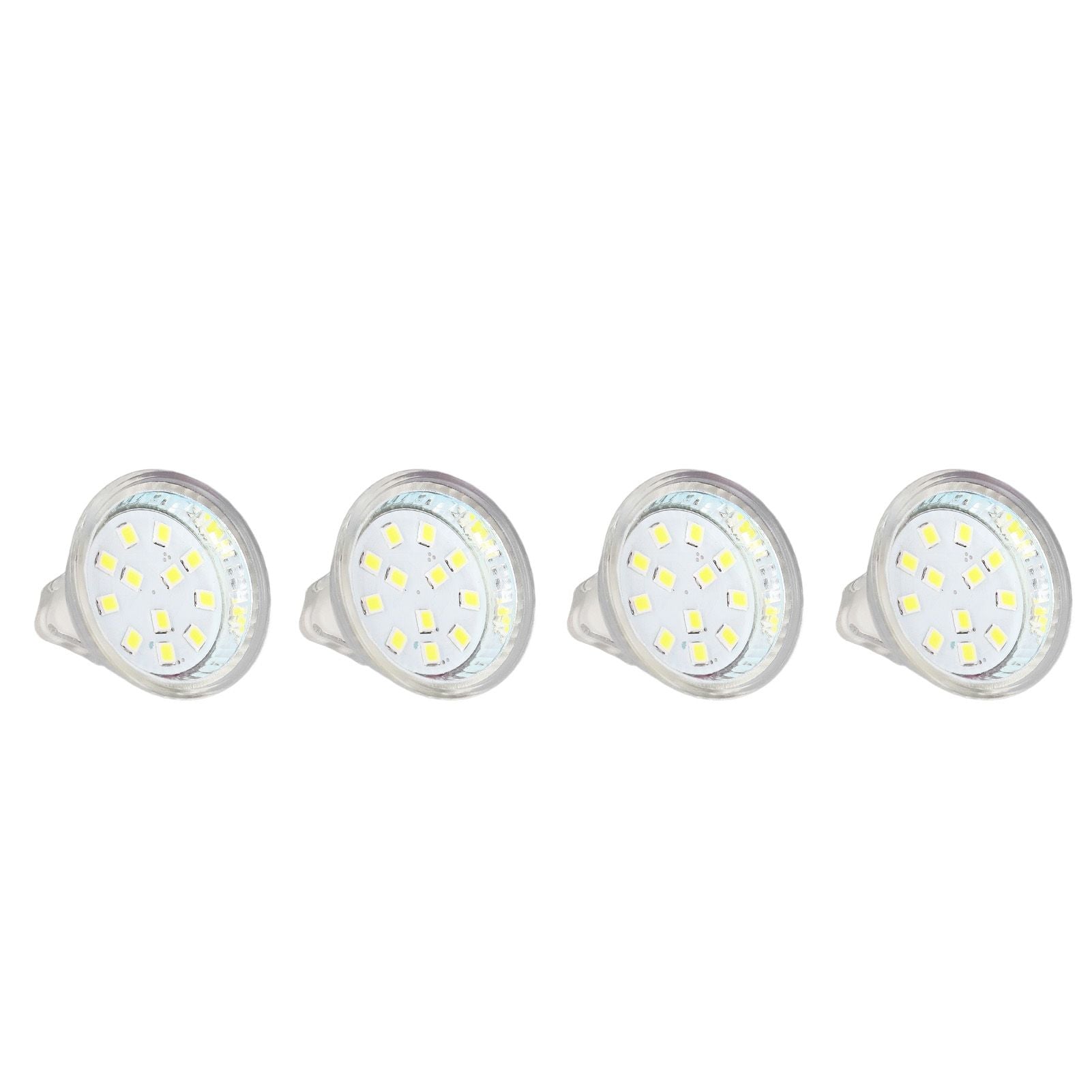 4PCS MR11 12LED Light Bulb 2W 300LM Spot Light Bulb Double Pin Base Landscape Light BulbCold White 6000K