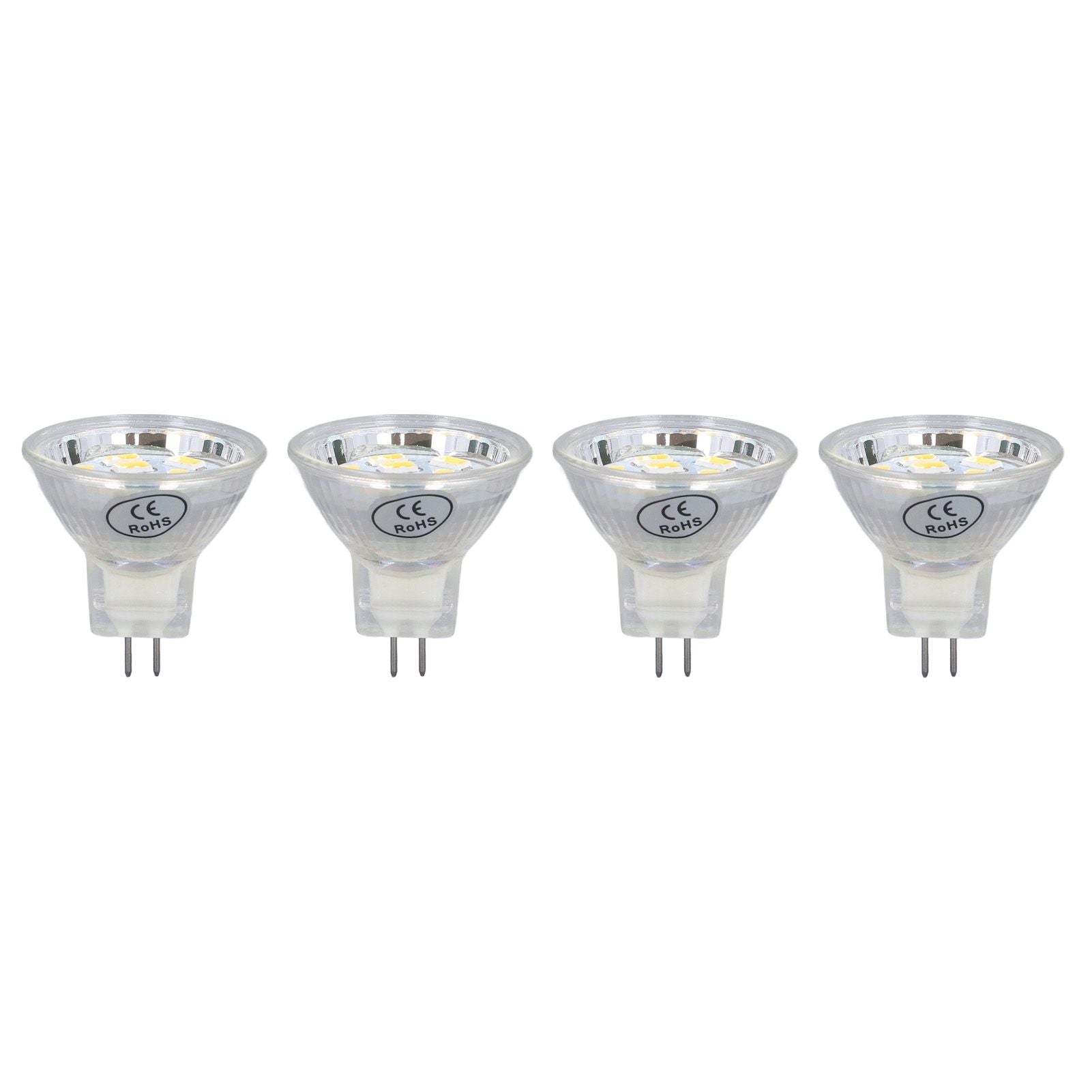 4Pcs MR11 LED Bulb 3W 300lm Bulb with 9 Beads Double Pin Base for Spotlight Landscape LampWarm White Light