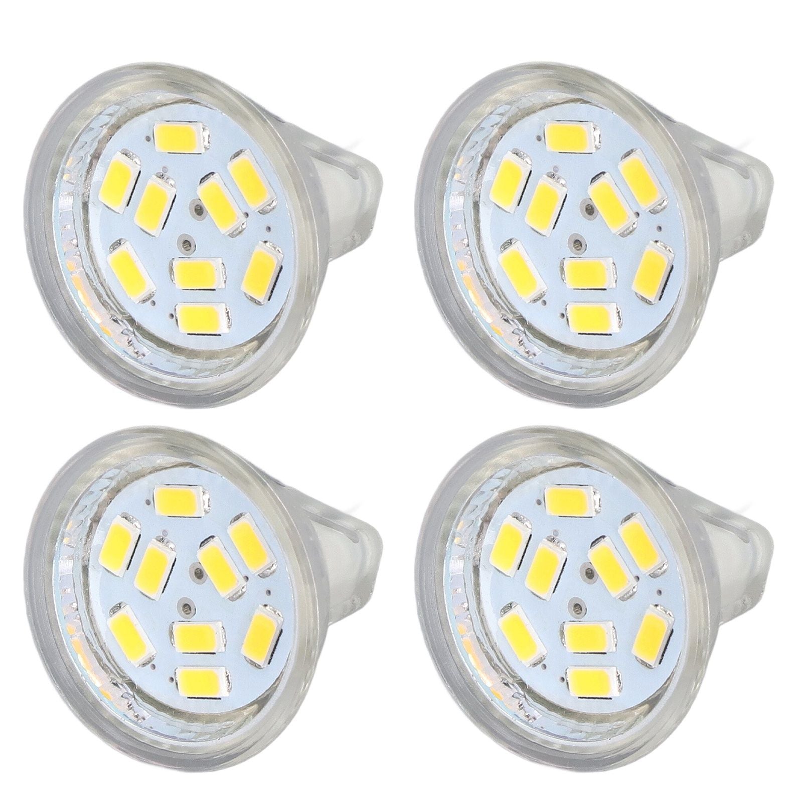 4Pcs MR11 LED Bulb 3W 300lm Bulb with 9 Beads Double Pin Base for Spotlight Landscape LampWarm White Light