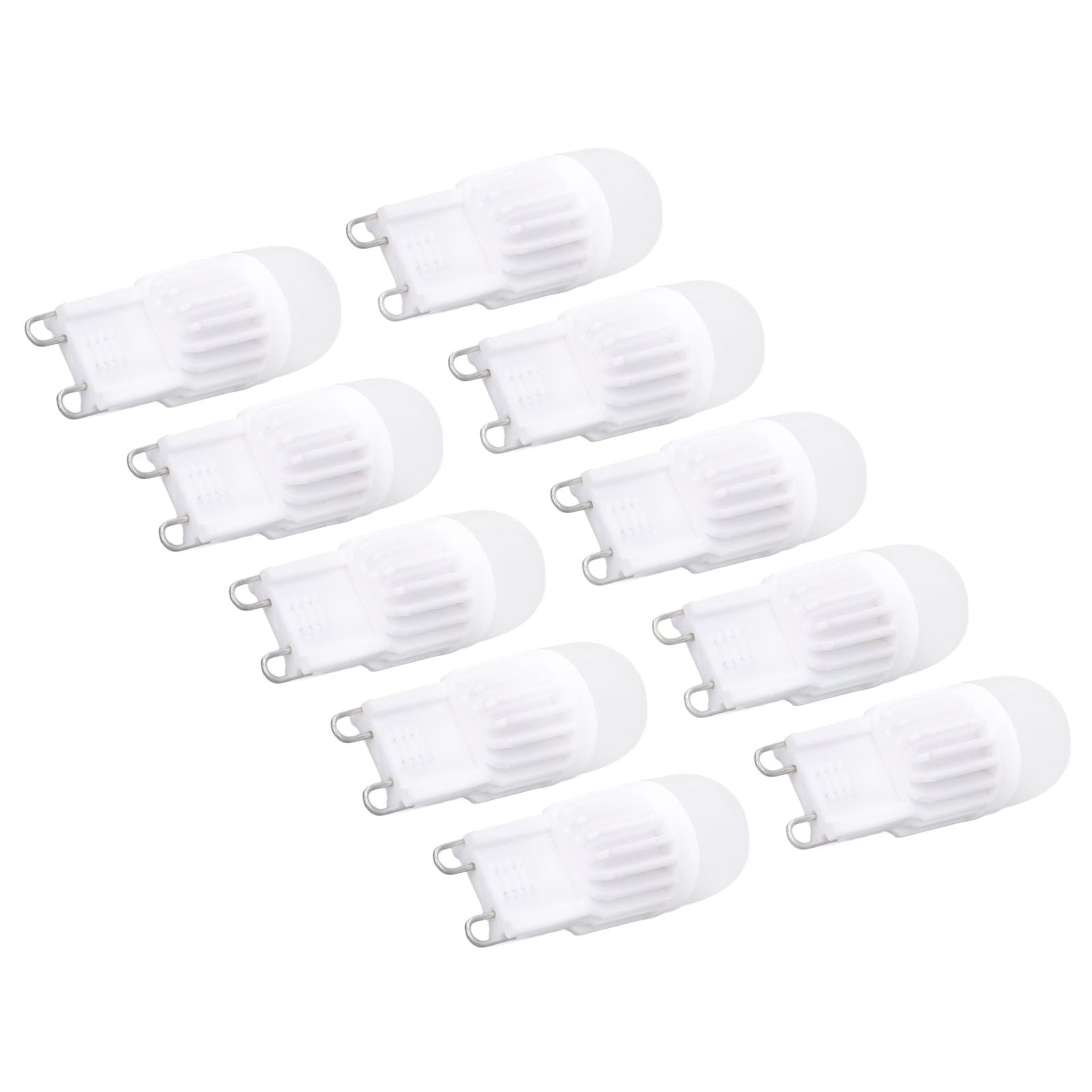 10pcs G9 Bulb Dimmable 2W 500lm G9 LED Bulb 30W Halogen Equivalent for Chandelier Ceiling Light Wall Lamp 220VWhite Light