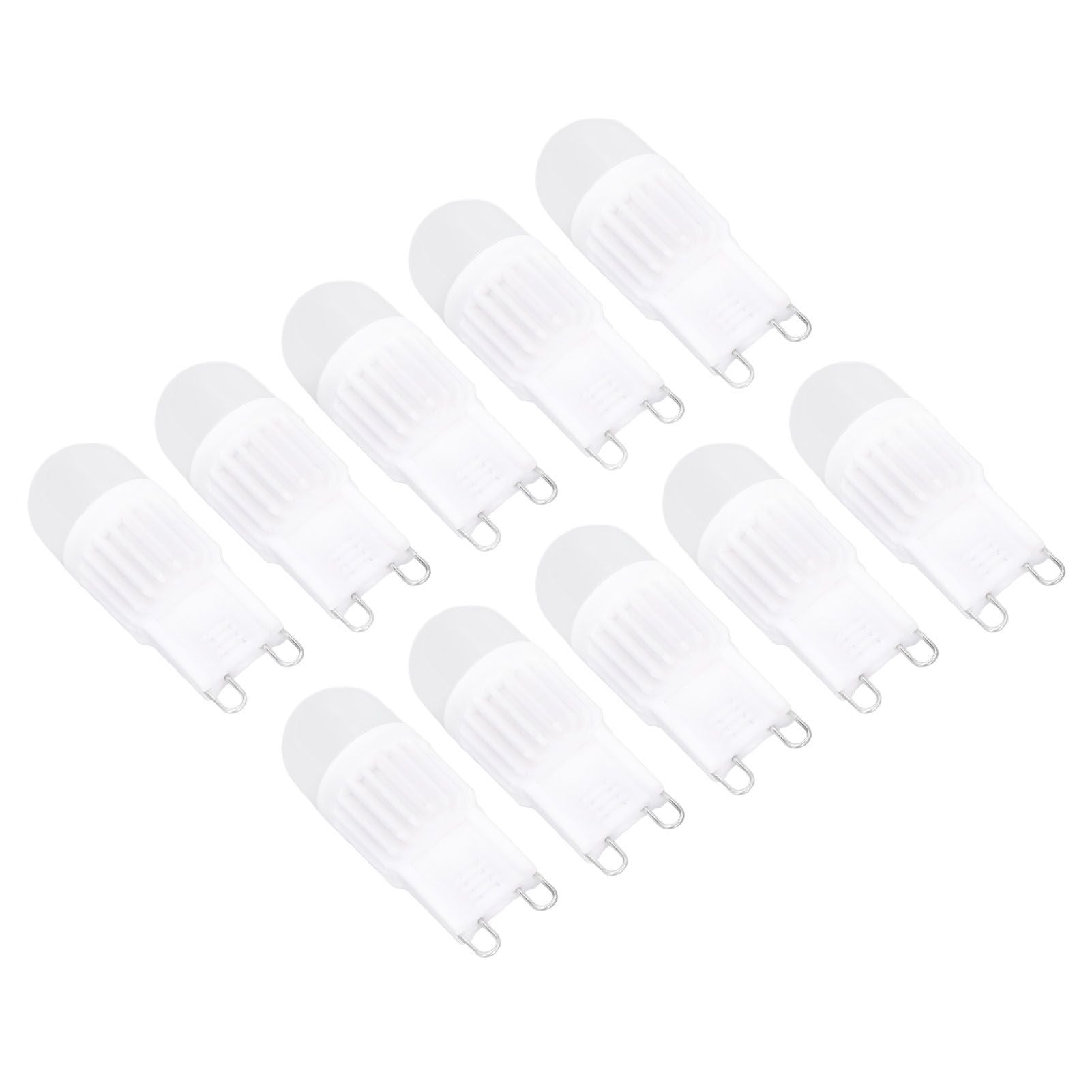 10pcs G9 Bulb Dimmable 2W 500lm G9 LED Bulb 30W Halogen Equivalent for Chandelier Ceiling Light Wall Lamp 220VWhite Light