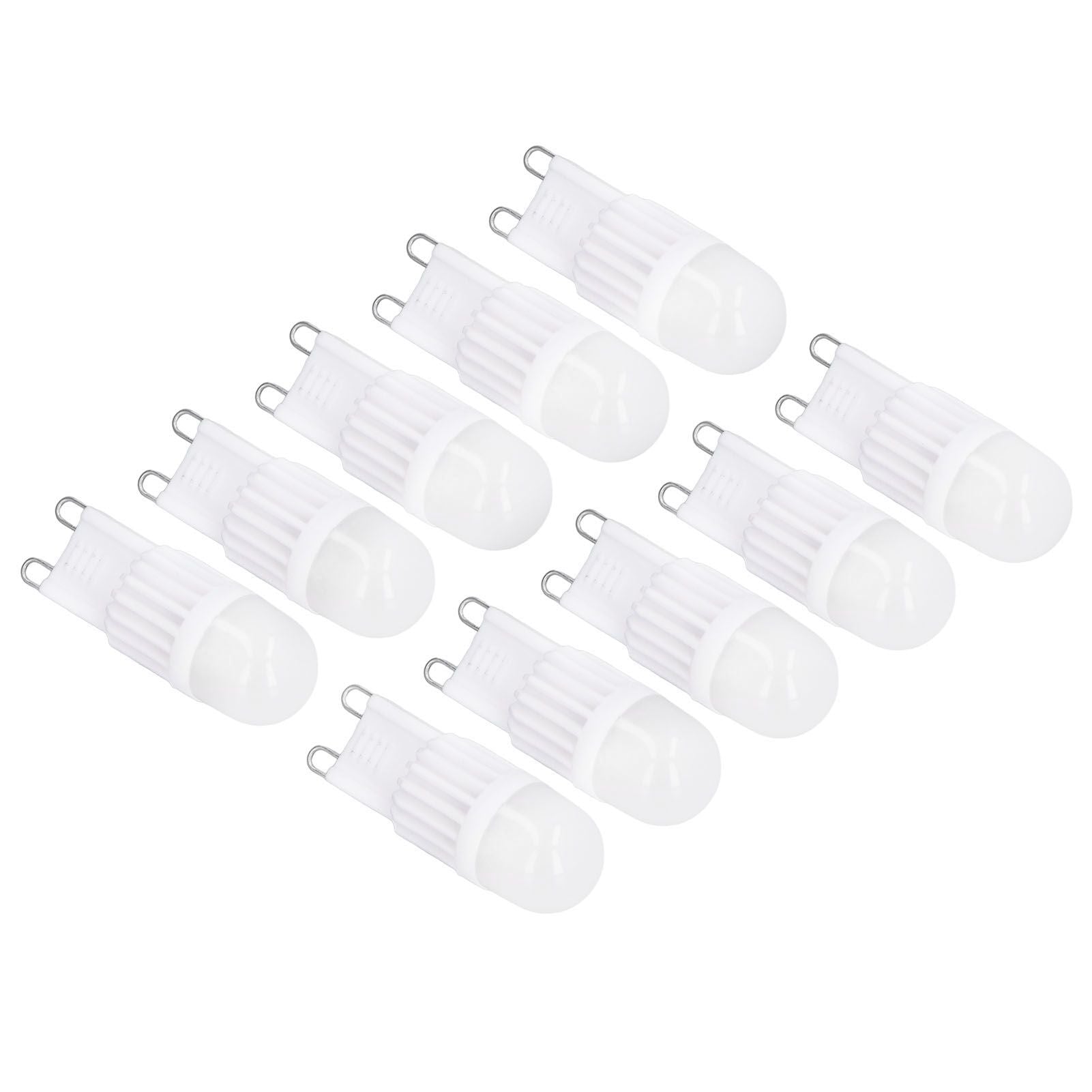 10pcs G9 Bulb Dimmable 2W 500lm G9 LED Bulb 30W Halogen Equivalent for Chandelier Ceiling Light Wall Lamp 220VWhite Light