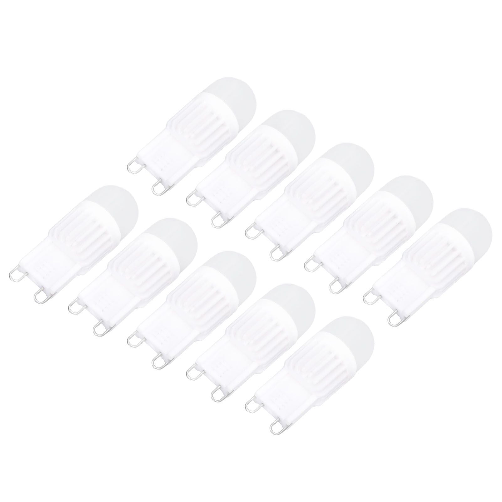 10pcs G9 Bulb Dimmable 2W 500lm G9 LED Bulb 30W Halogen Equivalent for Chandelier Ceiling Light Wall Lamp 220VWhite Light