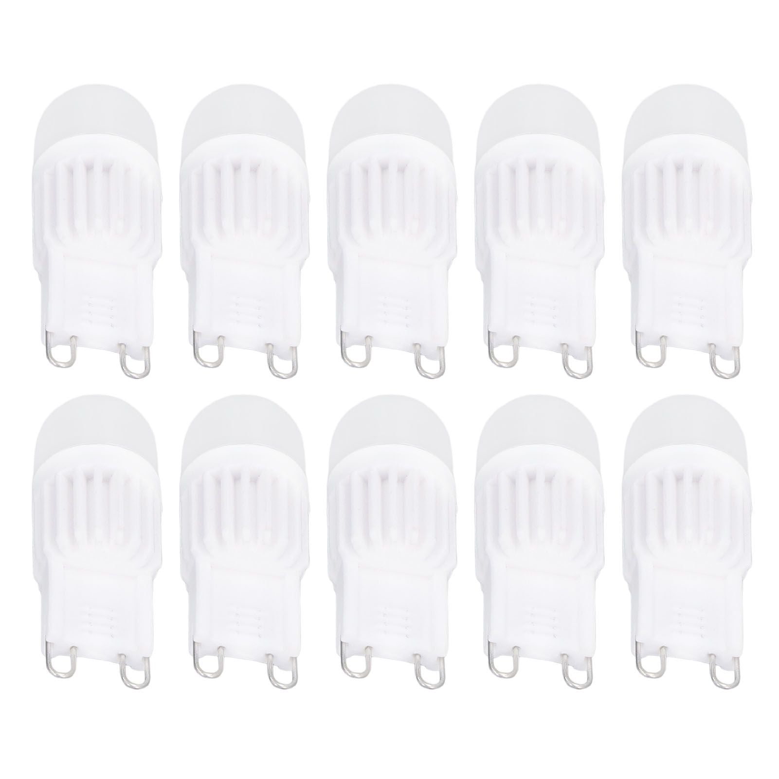 10pcs G9 Bulb Dimmable 2W 500lm G9 LED Bulb 30W Halogen Equivalent for Chandelier Ceiling Light Wall Lamp 220VWhite Light