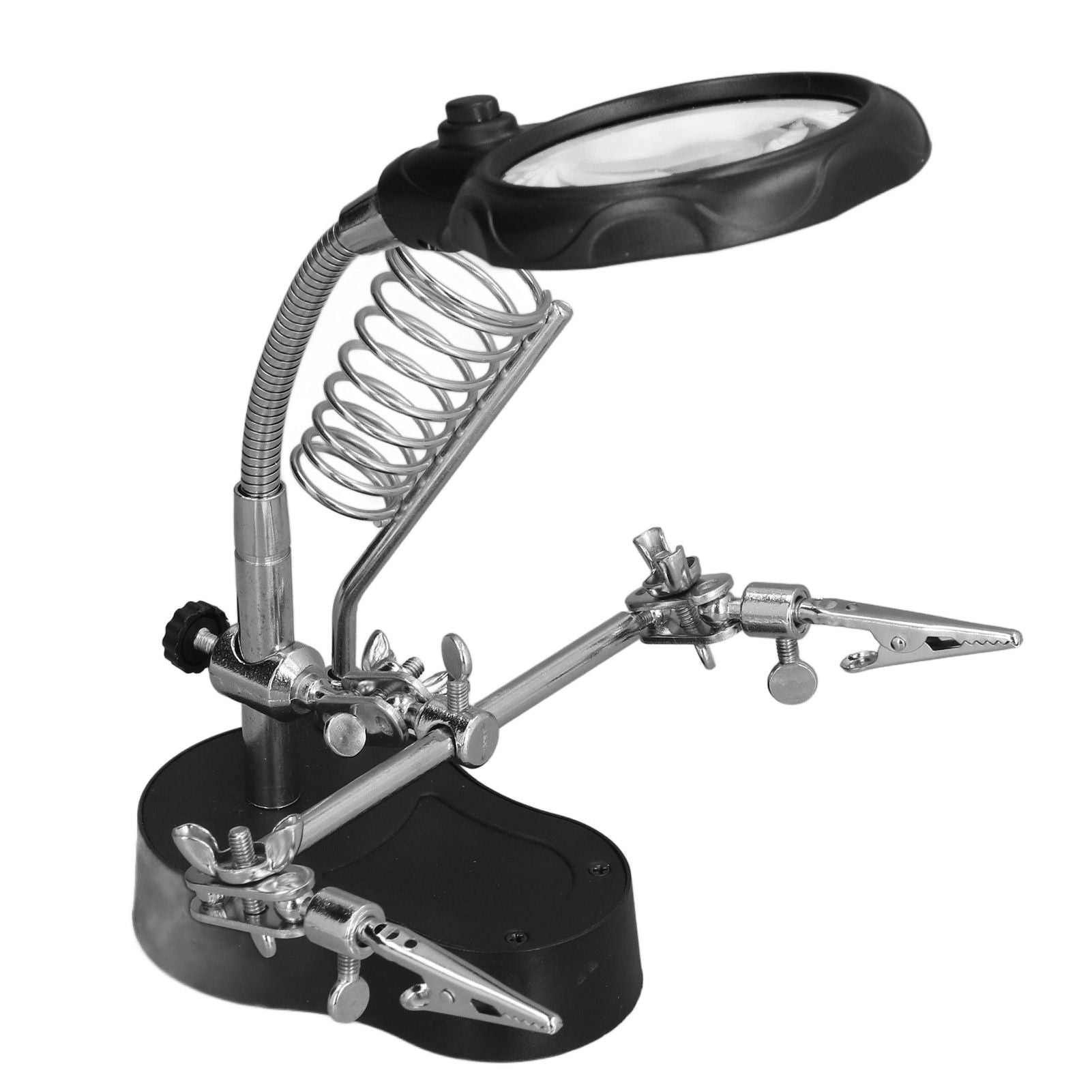 Soldering Station Magnifier Auxiliary Clip Stand Desktop Magnifying Glasses for Small Items Miniatures Projects