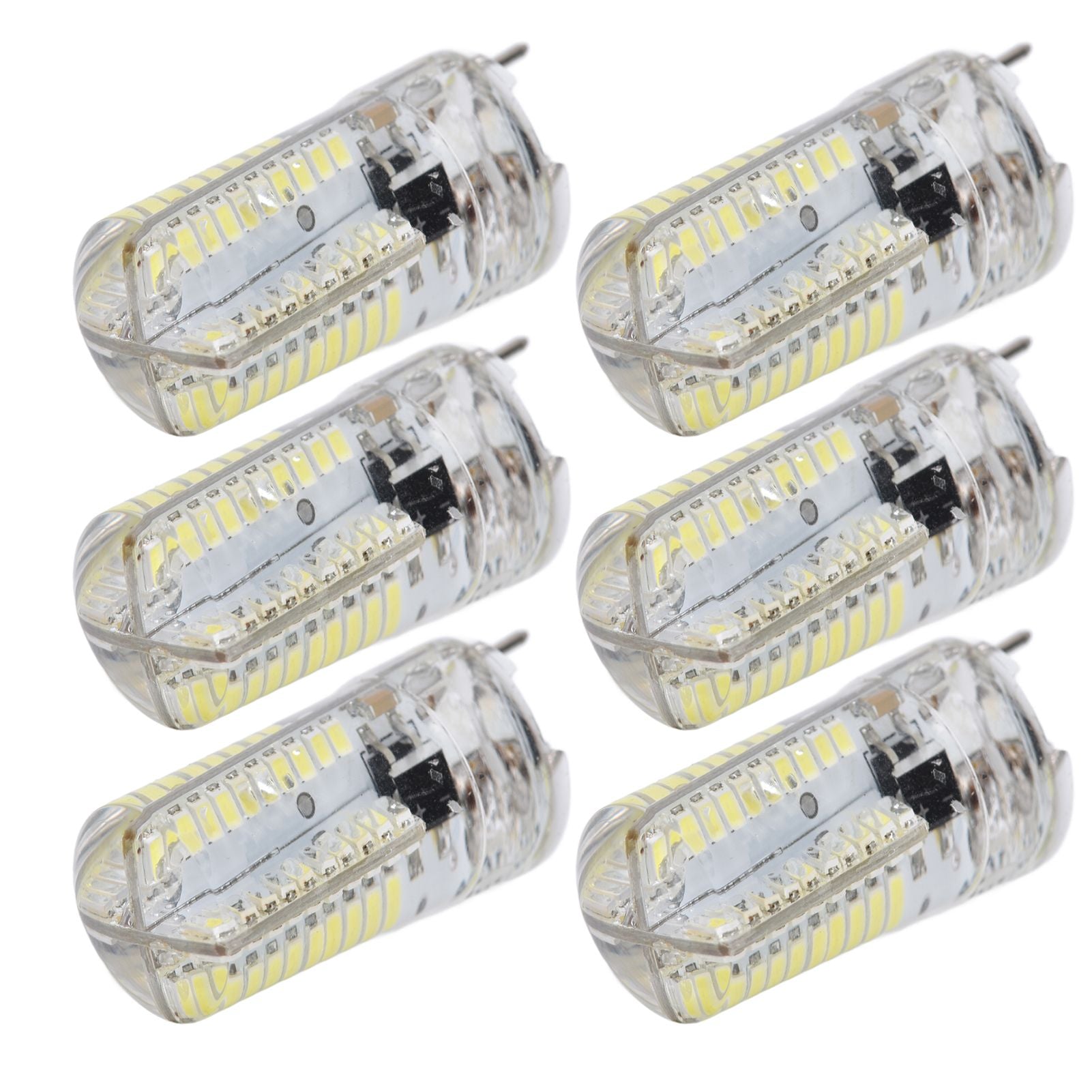 6Pcs G8 Small Bulbs 5W Small Bulb Light Source 80LED for CeilingLamp Wall Lamp Table Lamp 110VWarm Light