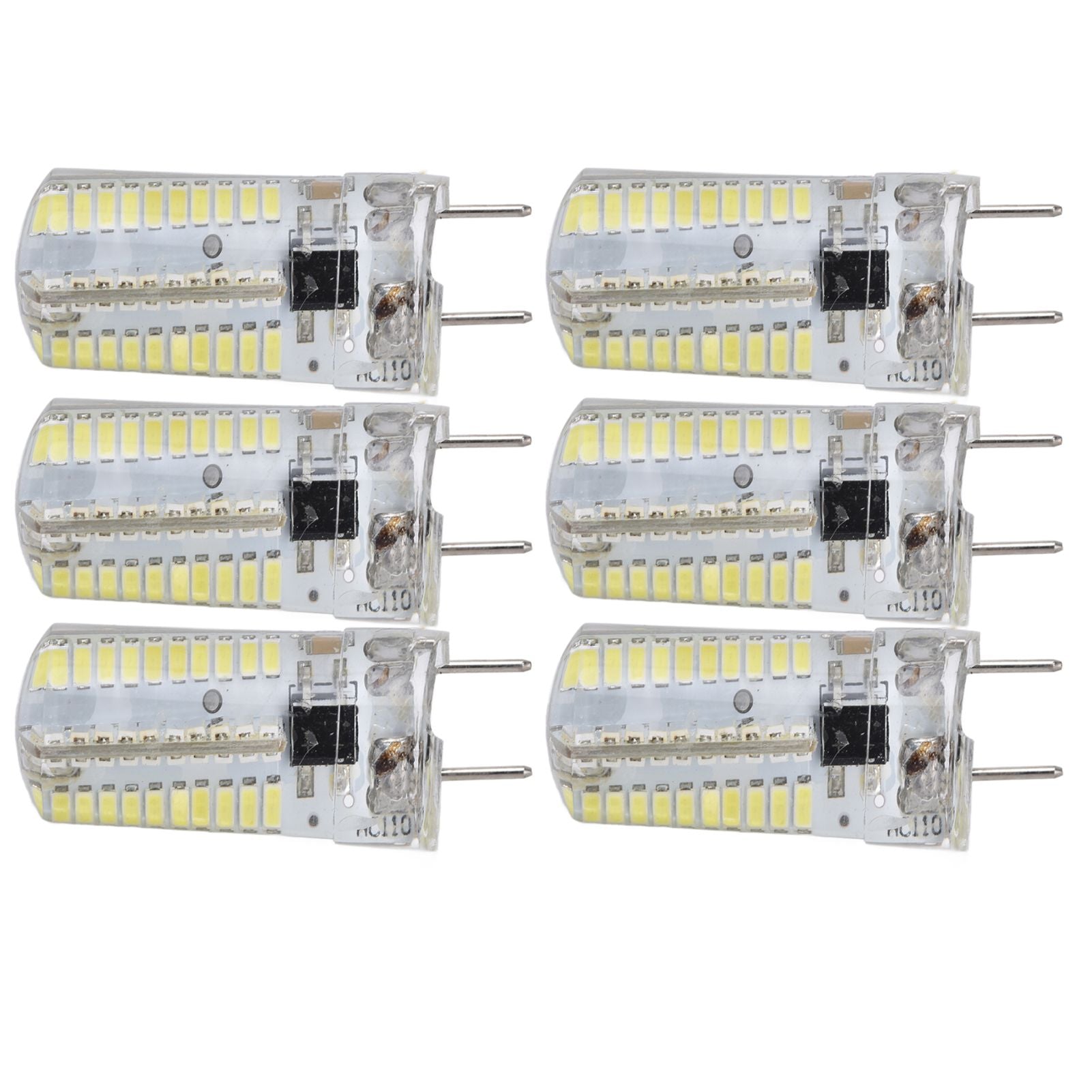 6Pcs G8 Small Bulbs 5W Small Bulb Light Source 80LED for CeilingLamp Wall Lamp Table Lamp 110VWarm Light