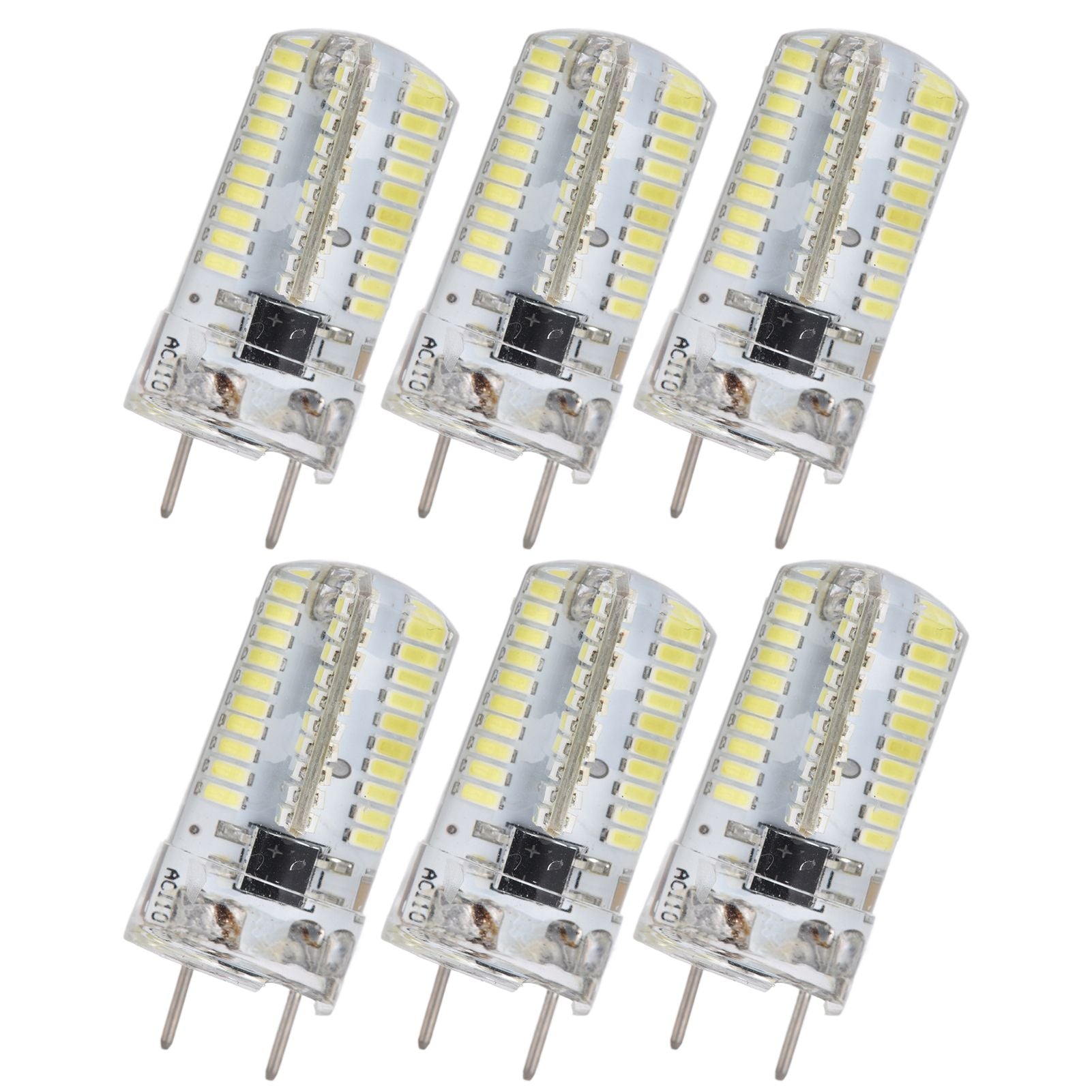 6Pcs G8 Small Bulbs 5W Small Bulb Light Source 80LED for CeilingLamp Wall Lamp Table Lamp 110VWarm Light