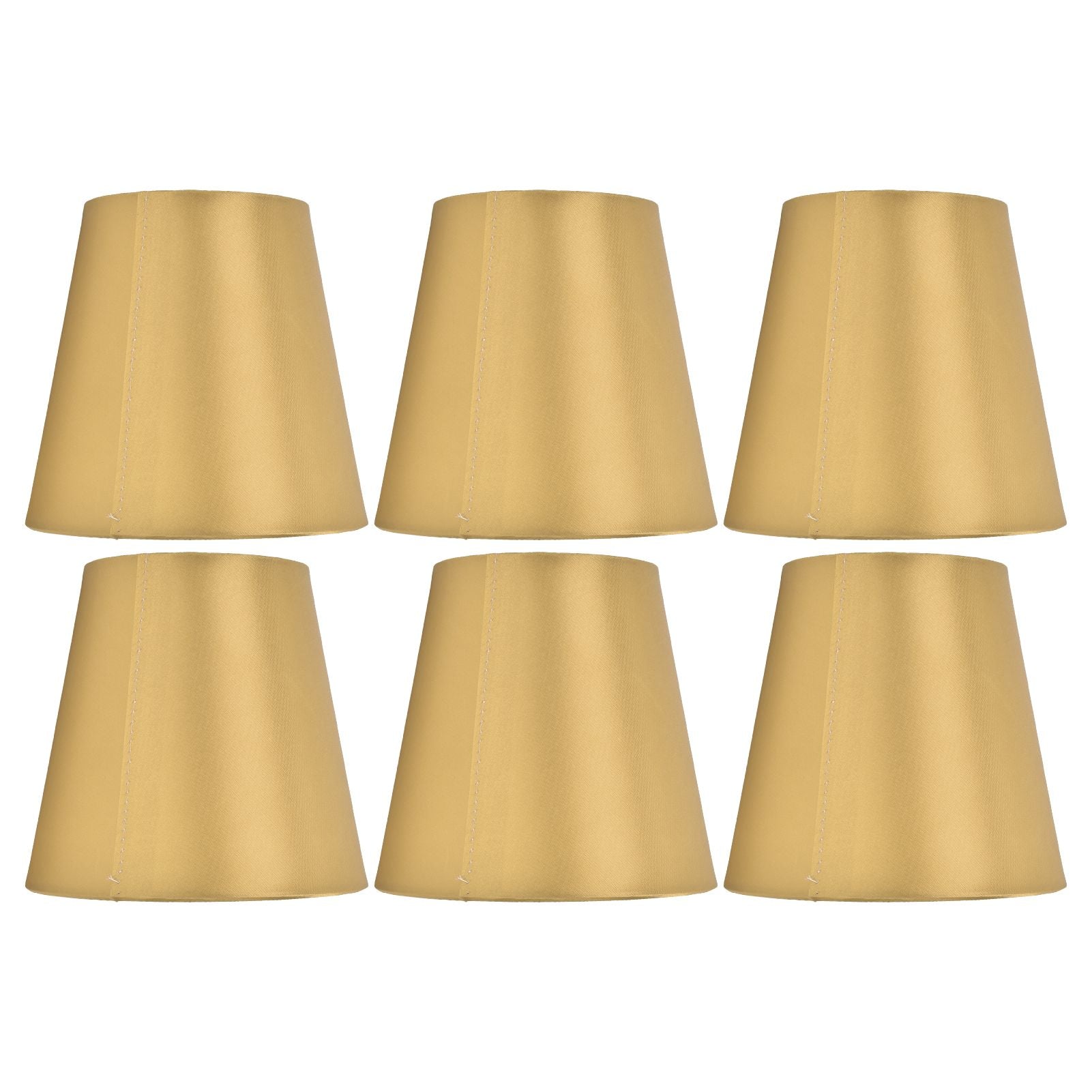6PCS E14 Lamp Shade Fabric Lampshade Table Lamp Ceiling Lamp Shade for Bedroom Living RoomGold PX153