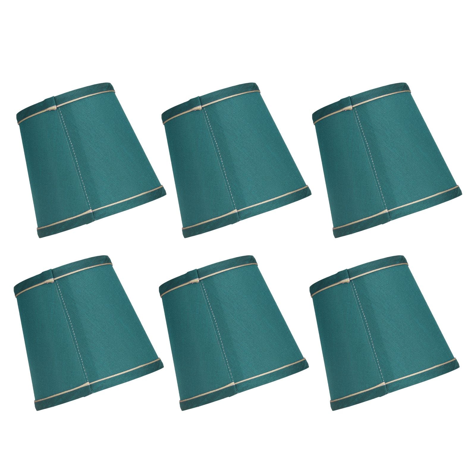 6PCS Fabric Lampshade Modern Simple Fabric Light Lampshade Phnom Penh Craftsmanship for E14 LampDark Green (PX198)
