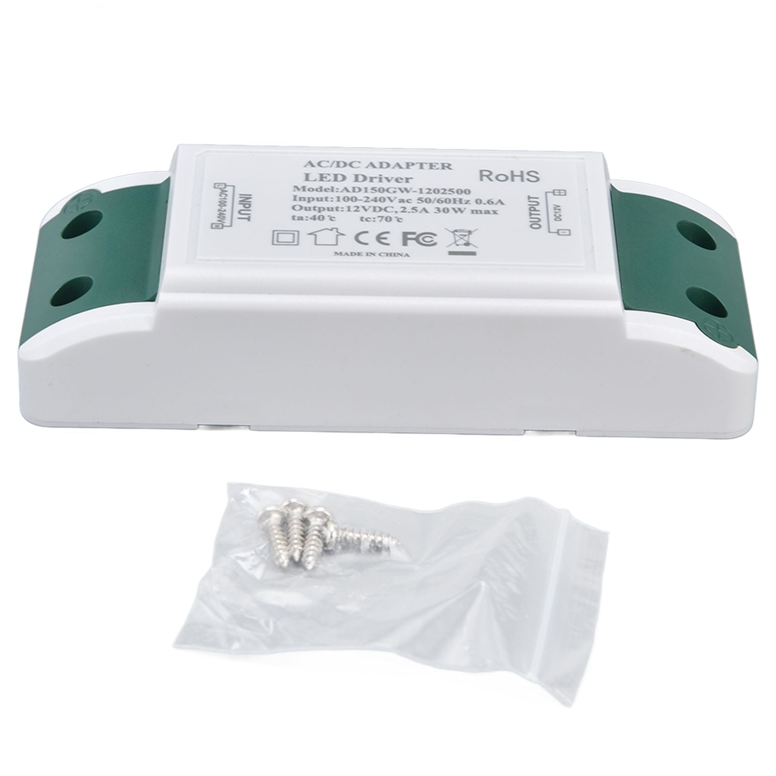 LED Driver 12V DC 30W 2.5A Constant Current Voltage LED Light Transformer for Home Decoration DIY Lamp AC 100‑240V