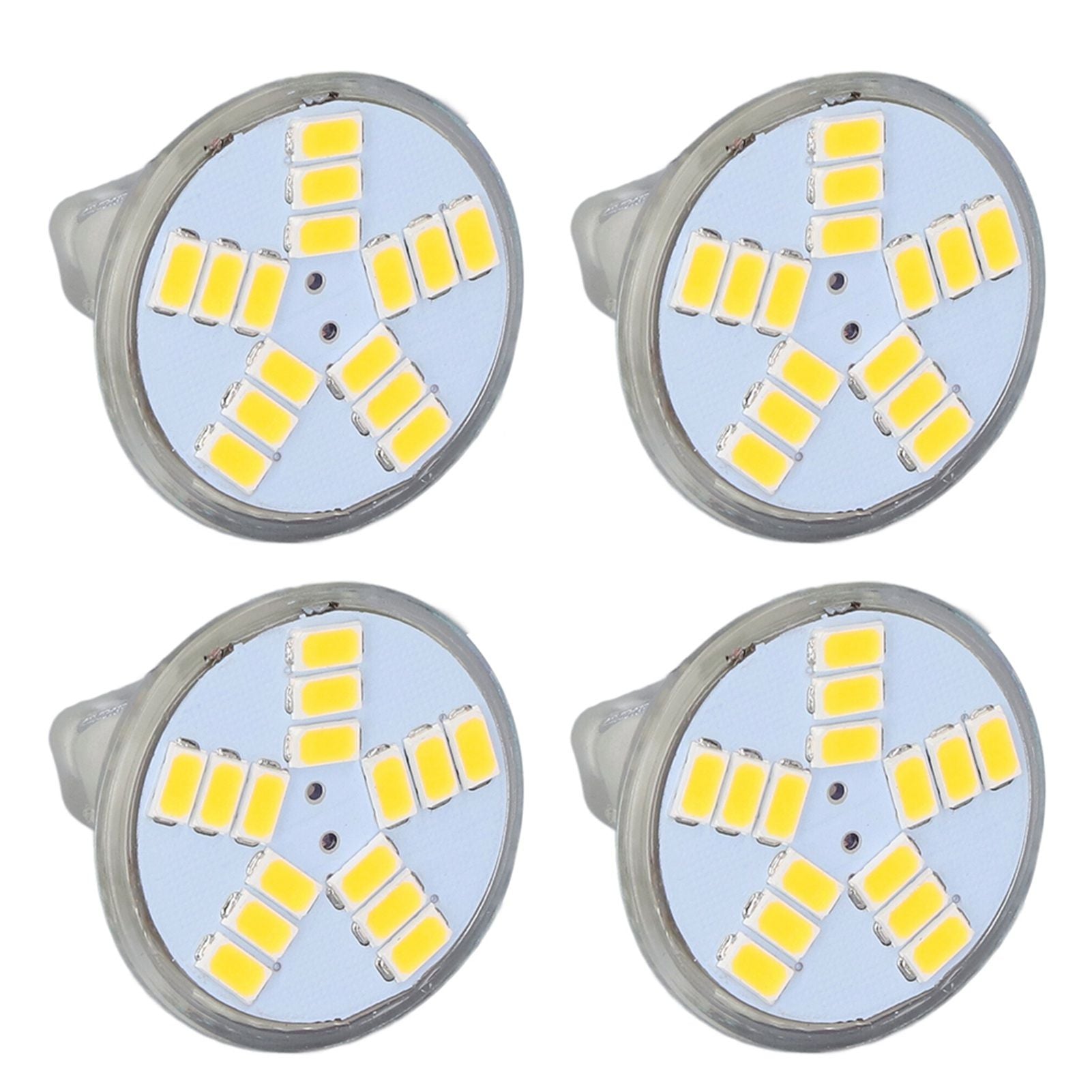 4Pcs MR11 LED Bulb 5W 500lm Bulb Replacement with 15 Beads Double Pin Base for Spotlight Landscape LampWarm White