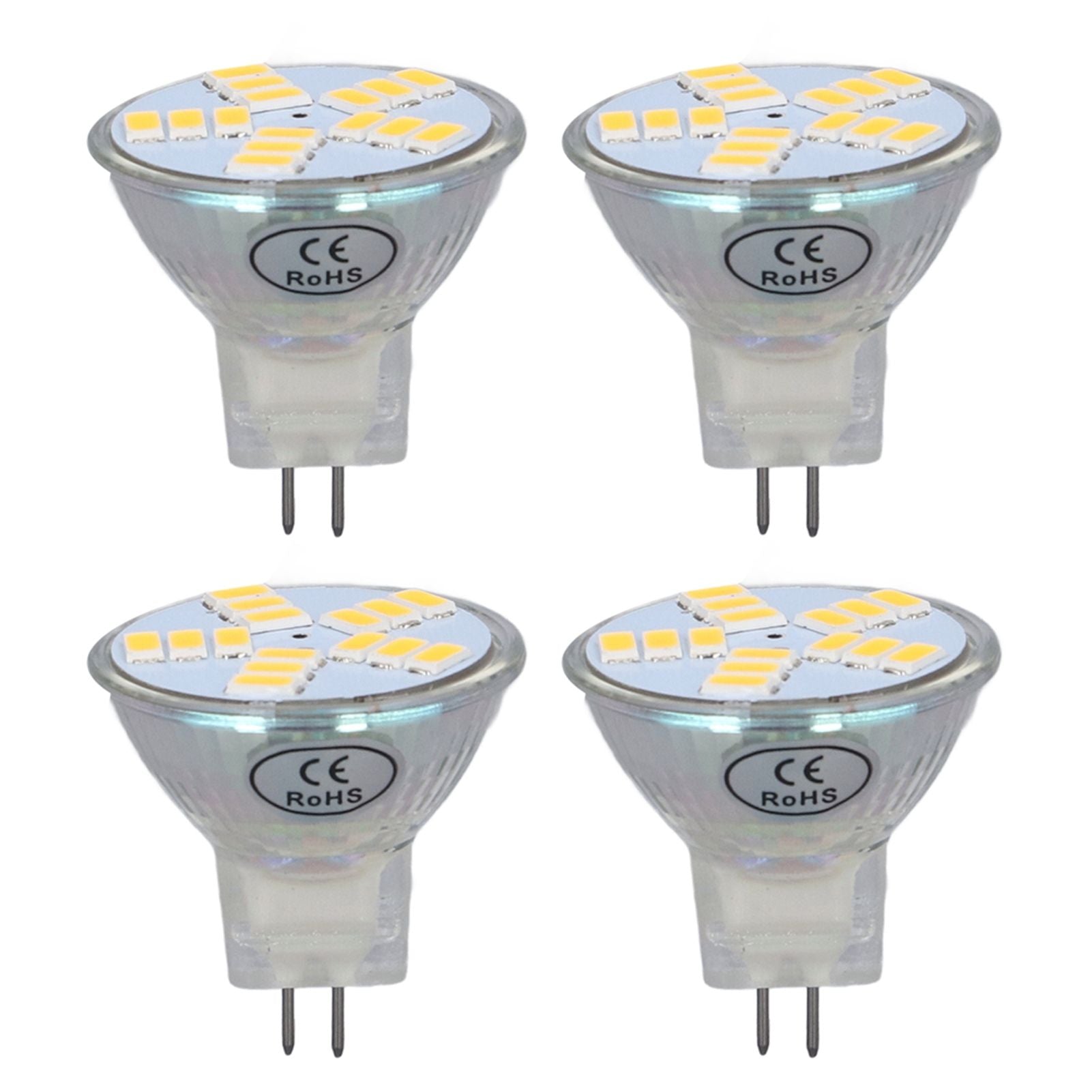 4Pcs MR11 LED Bulb 5W 500lm Bulb Replacement with 15 Beads Double Pin Base for Spotlight Landscape LampCold White