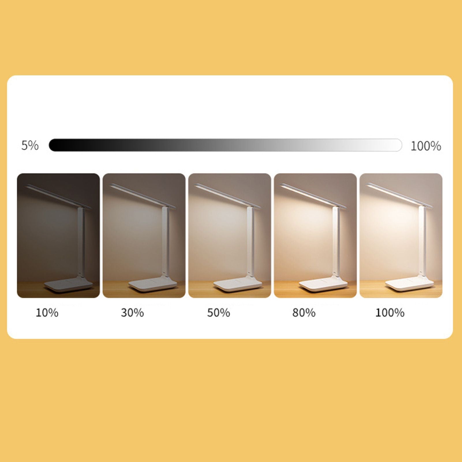 Table Lamp Eye Protection Touch Dimming Plug In 180 Degree Flip Folding Stand Design LED Learning Desk Lamp