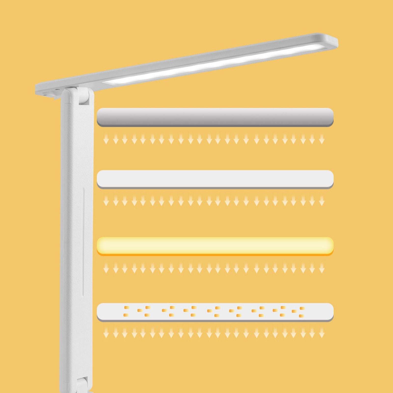 Table Lamp Eye Protection Touch Dimming Charging 180 Degree Flip Folding Stand Design LED Learning Desk Lamp Rechargeable Version