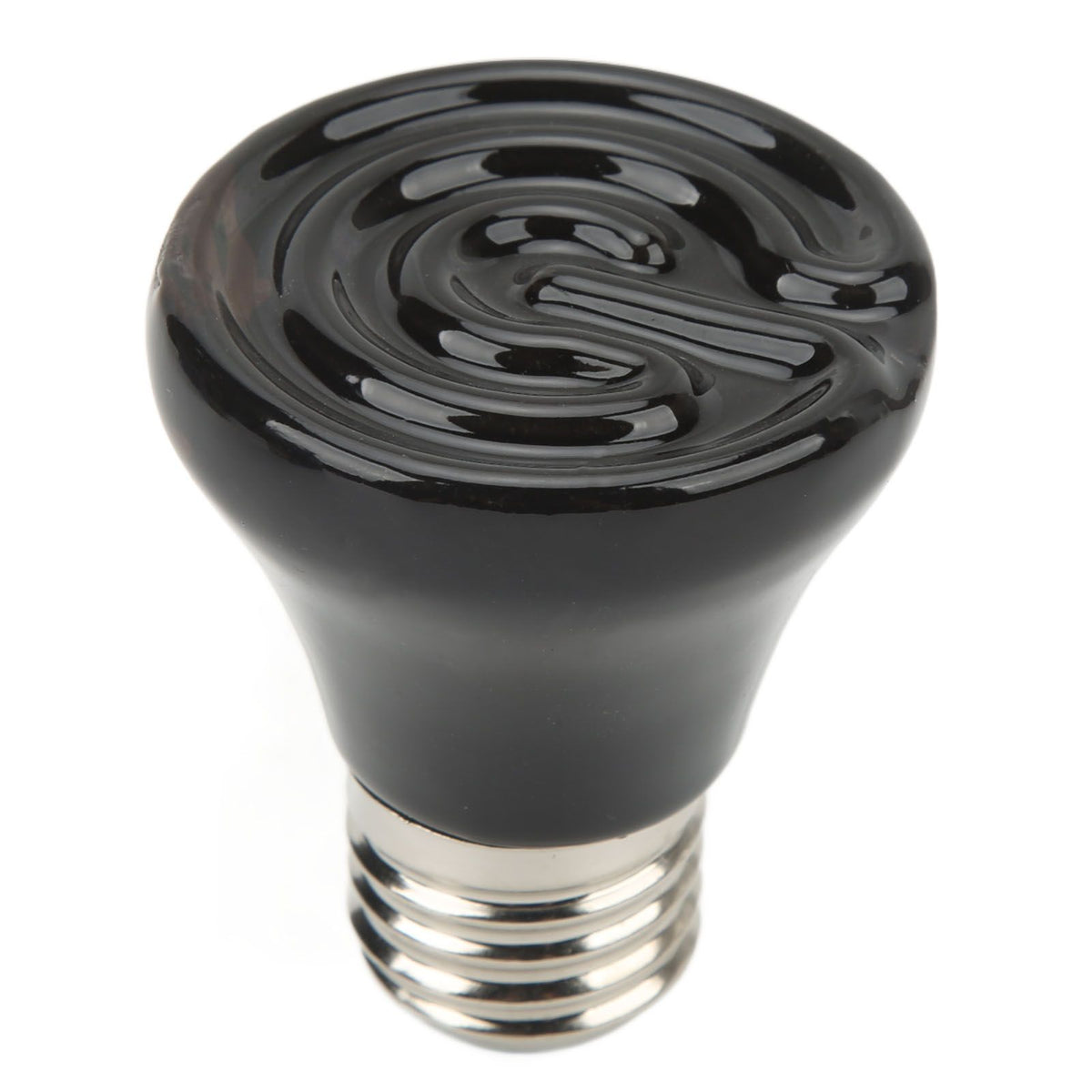 Ceramic Reptile Heat Lamp Bulb Mini Infrared Heat Ceramic Amphibian Heating Lamp for Lizards Reptiles 220V‑240V 25W Black