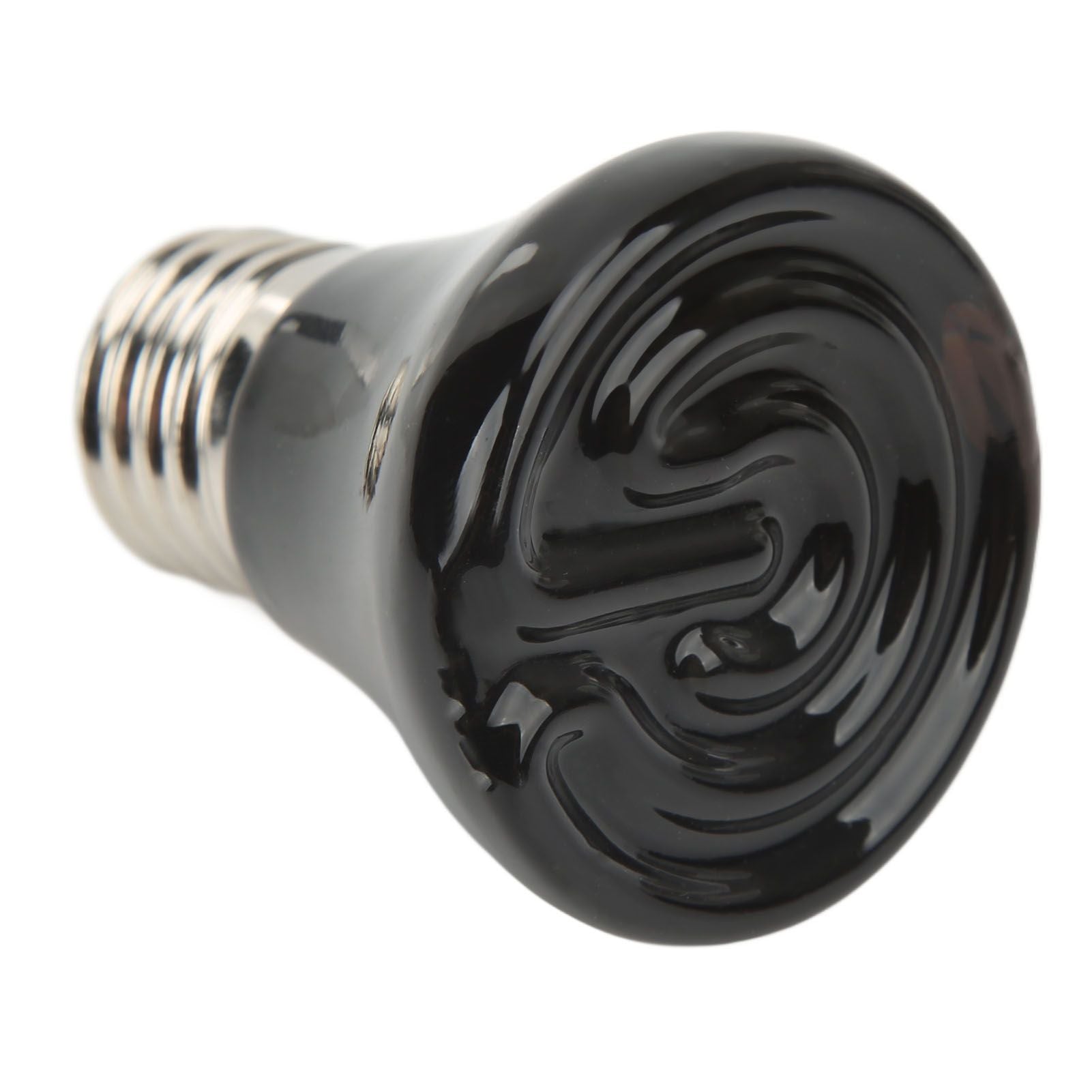 Ceramic Reptile Heat Lamp Bulb Mini Infrared Heat Ceramic Amphibian Heating Lamp for Lizards Reptiles 220V‑240V 50W Black