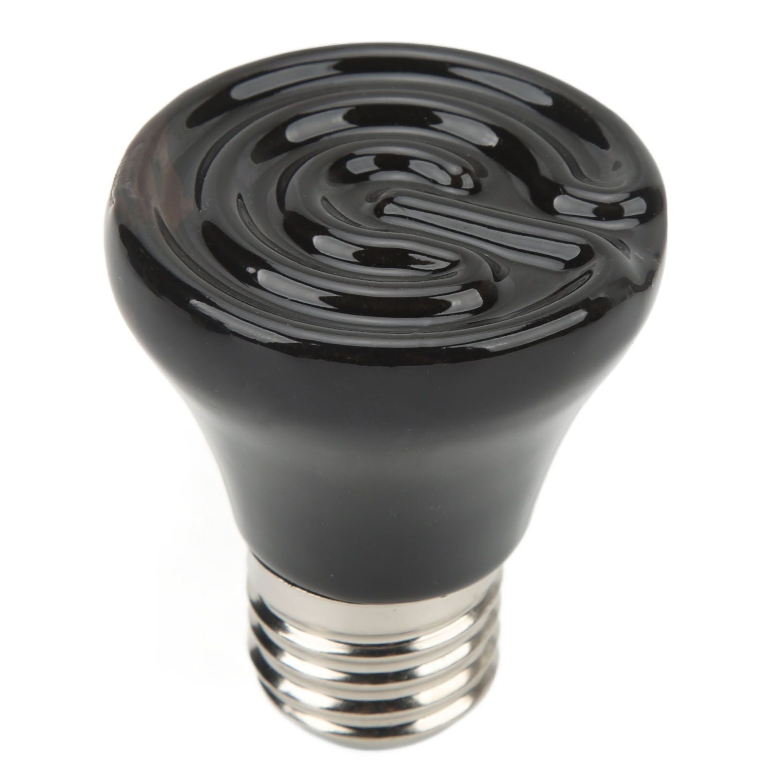 Ceramic Reptile Heat Lamp Bulb Mini Infrared Heat Ceramic Amphibian Heating Lamp for Lizards Reptiles 220V‑240V 50W Black