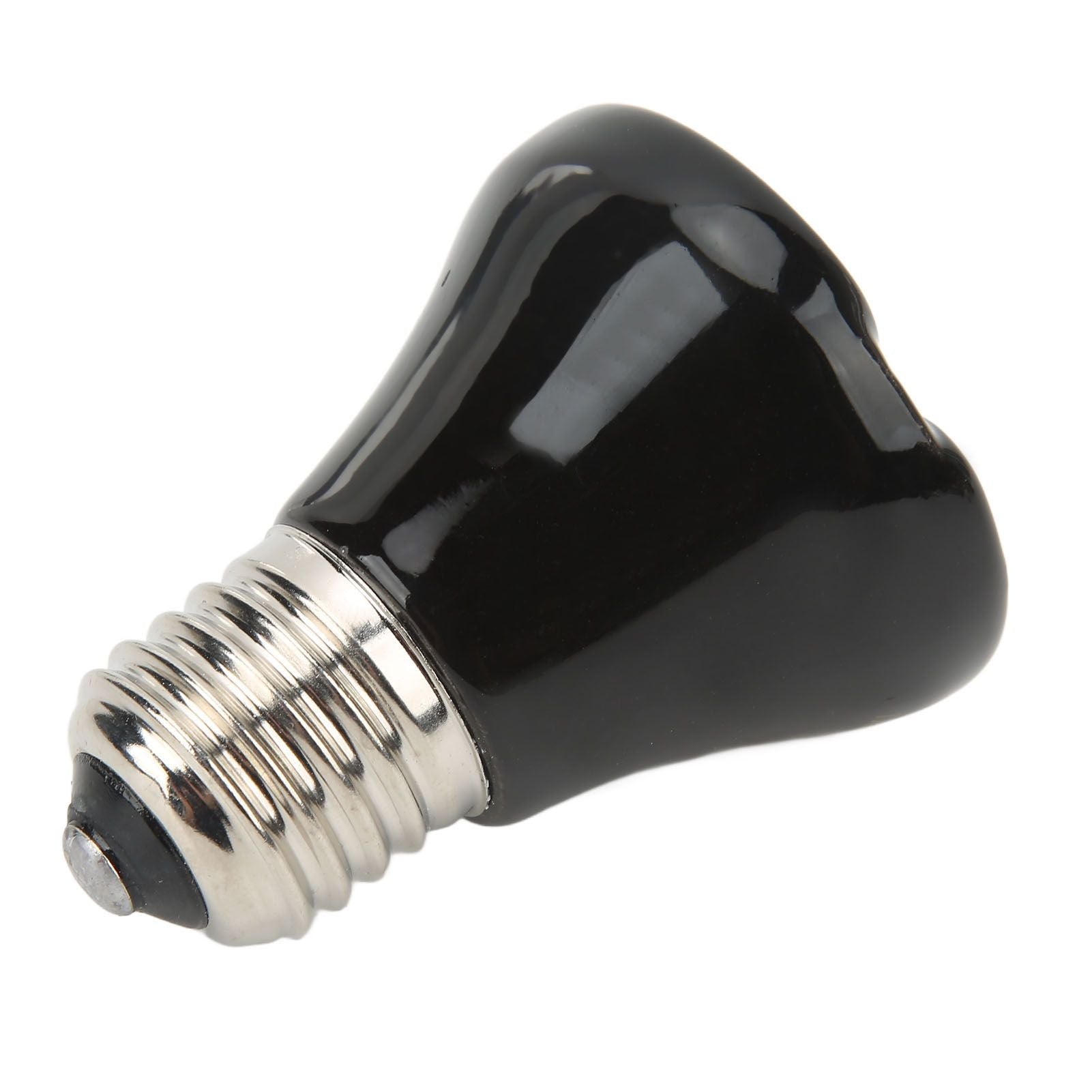 Ceramic Reptile Heat Lamp Bulb Mini Infrared Heat Ceramic Amphibian Heating Lamp for Lizards Reptiles 220V‑240V 50W Black