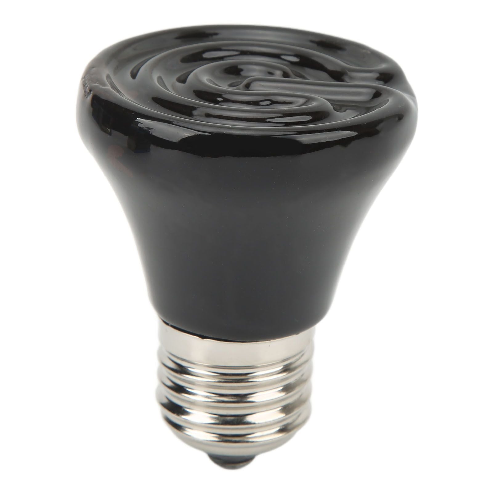 Ceramic Reptile Heat Lamp Bulb Mini Infrared Heat Ceramic Amphibian Heating Lamp for Lizards Reptiles 220V‑240V 50W Black