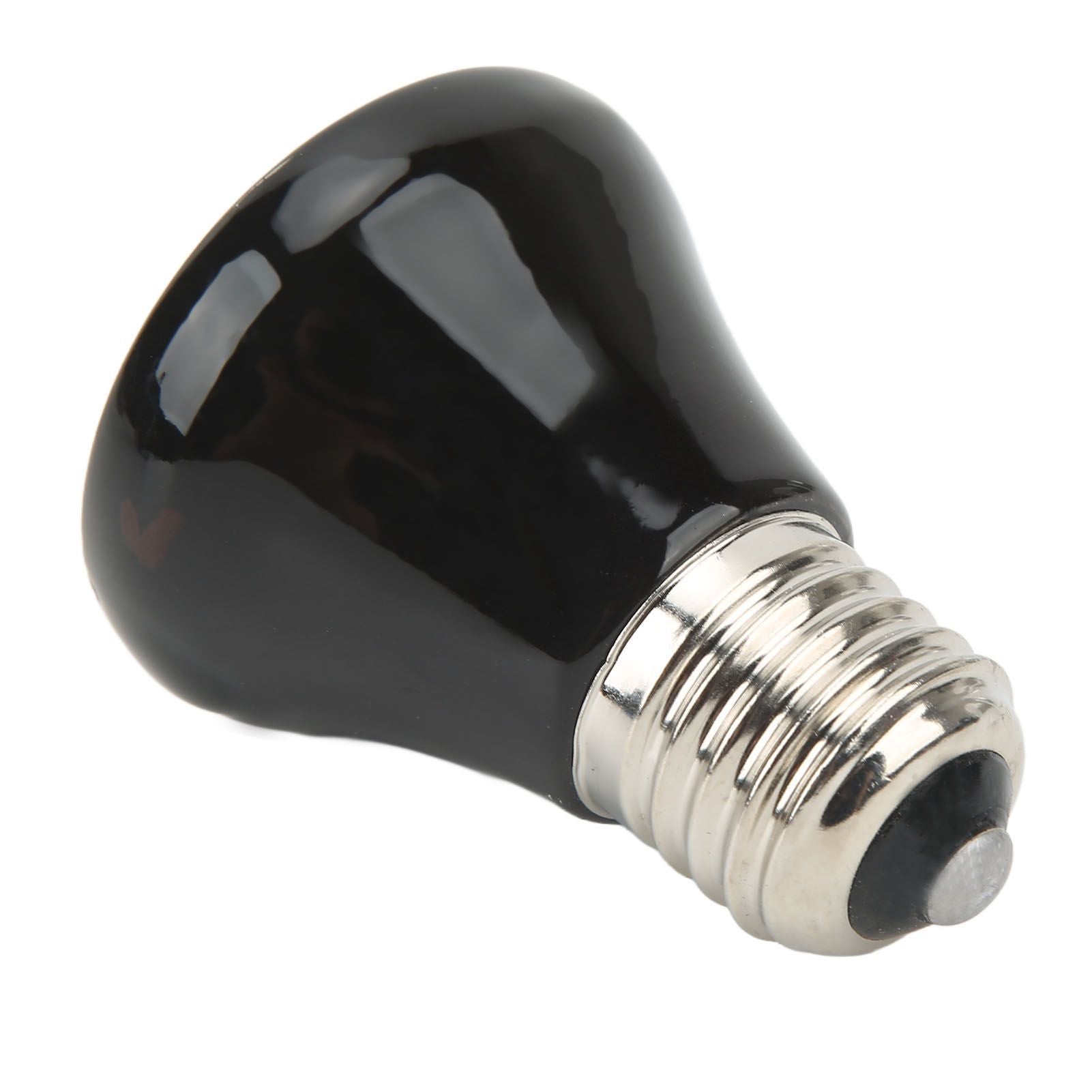 Ceramic Reptile Heat Lamp Bulb Mini Infrared Heat Ceramic Amphibian Heating Lamp for Lizards Reptiles 220V‑240V 100W Black