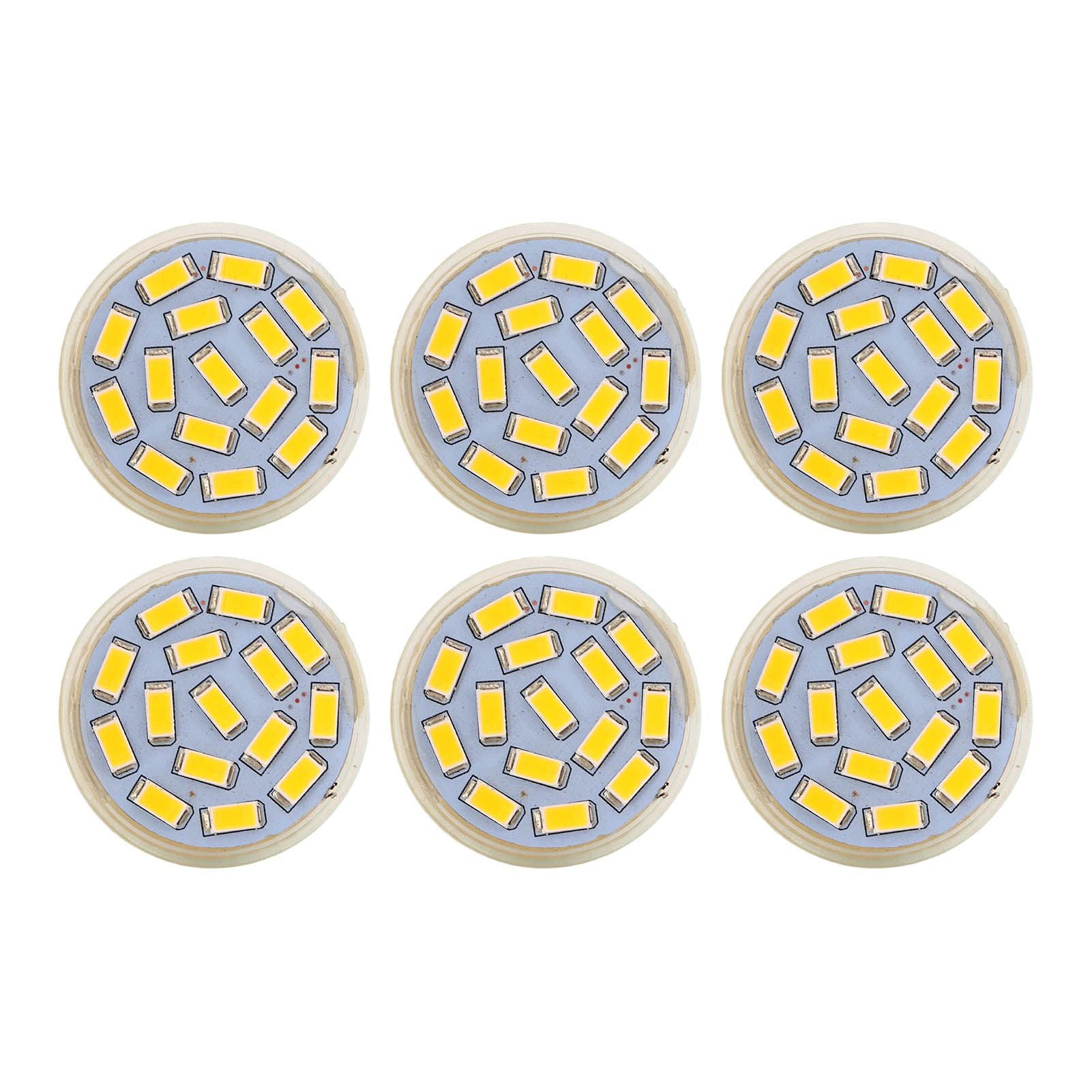 6Pcs GU4 LED Bulb 270LM 15LED Energy Saving Light Bulb MR11 Track Lamp Beads 12V 3W Warm Light 3000K