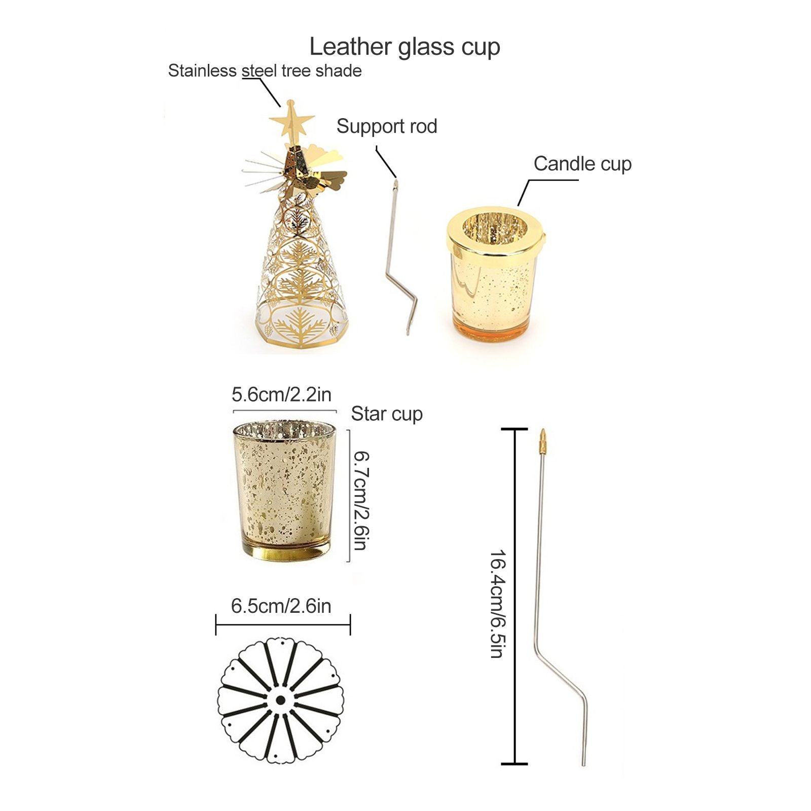 Christmas Aromatherapy Candle Hot Tree Revolving Candle Holder Walking Light