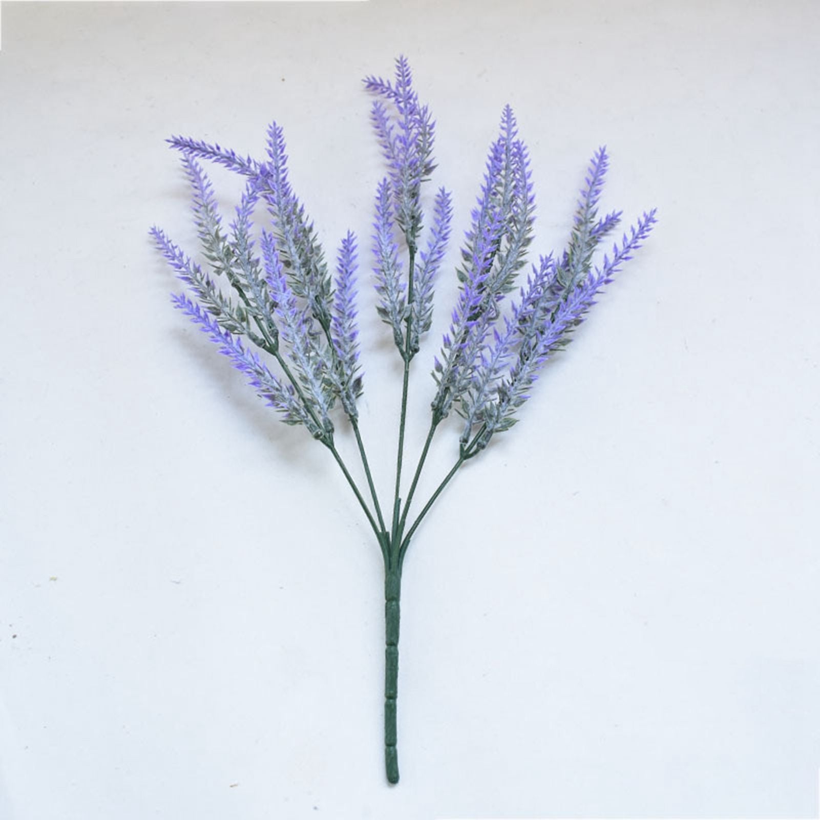 Plastic Artificial Lavender Flowers Odorless Realistic Fake Lavender for Scene Decoration Wedding Celebration Purple