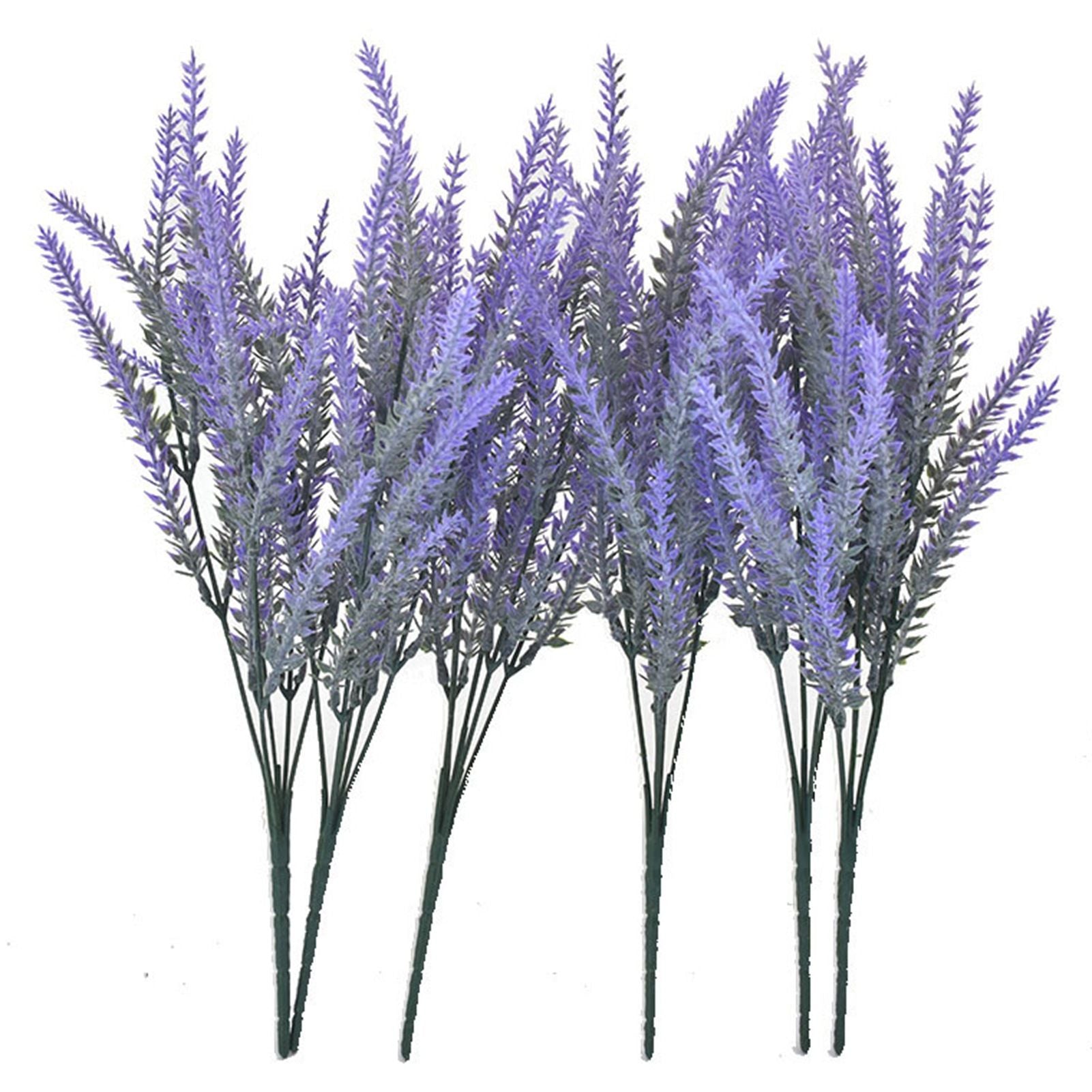 Plastic Artificial Lavender Flowers Odorless Realistic Fake Lavender for Scene Decoration Wedding Celebration Purple