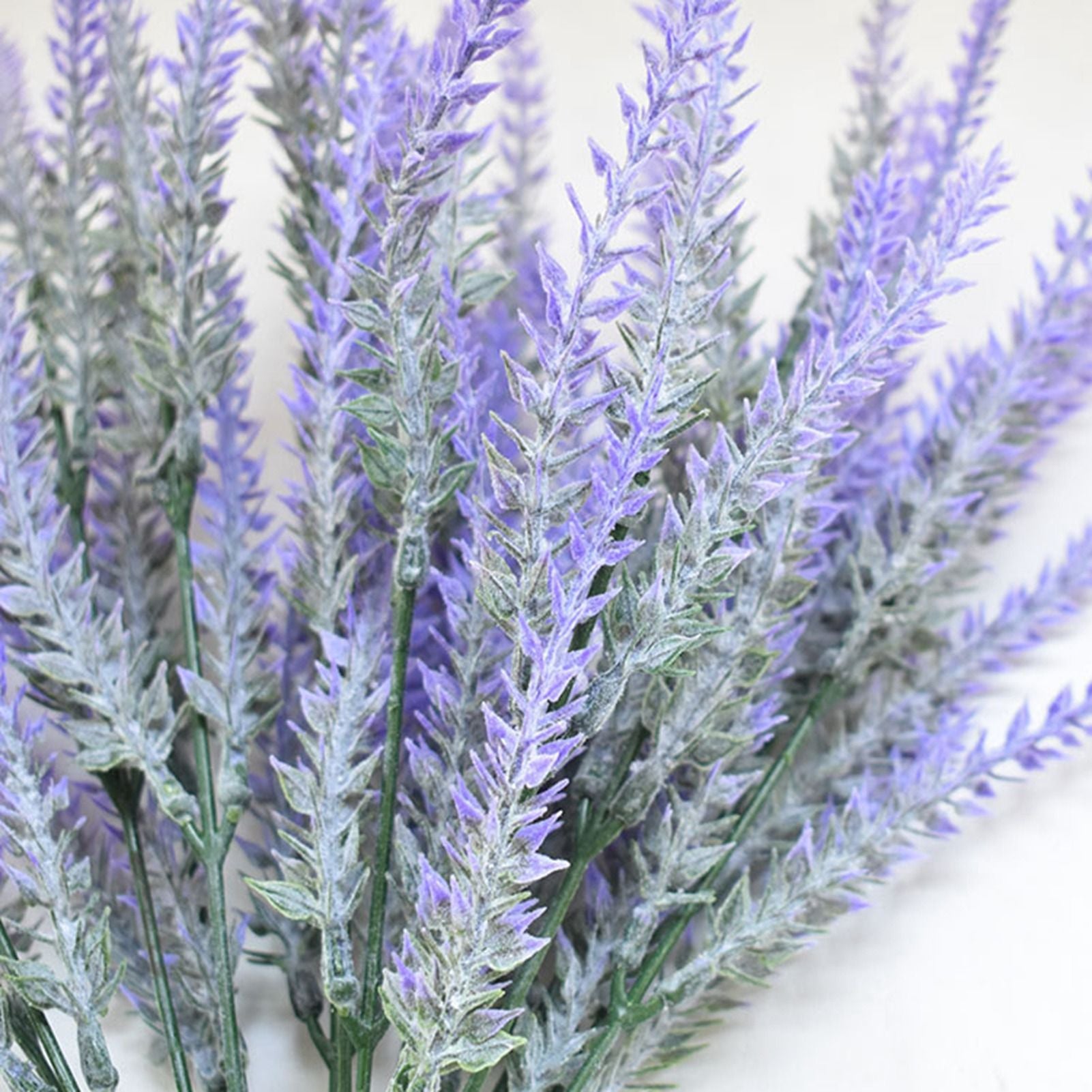 Plastic Artificial Lavender Flowers Odorless Realistic Fake Lavender for Scene Decoration Wedding Celebration Purple